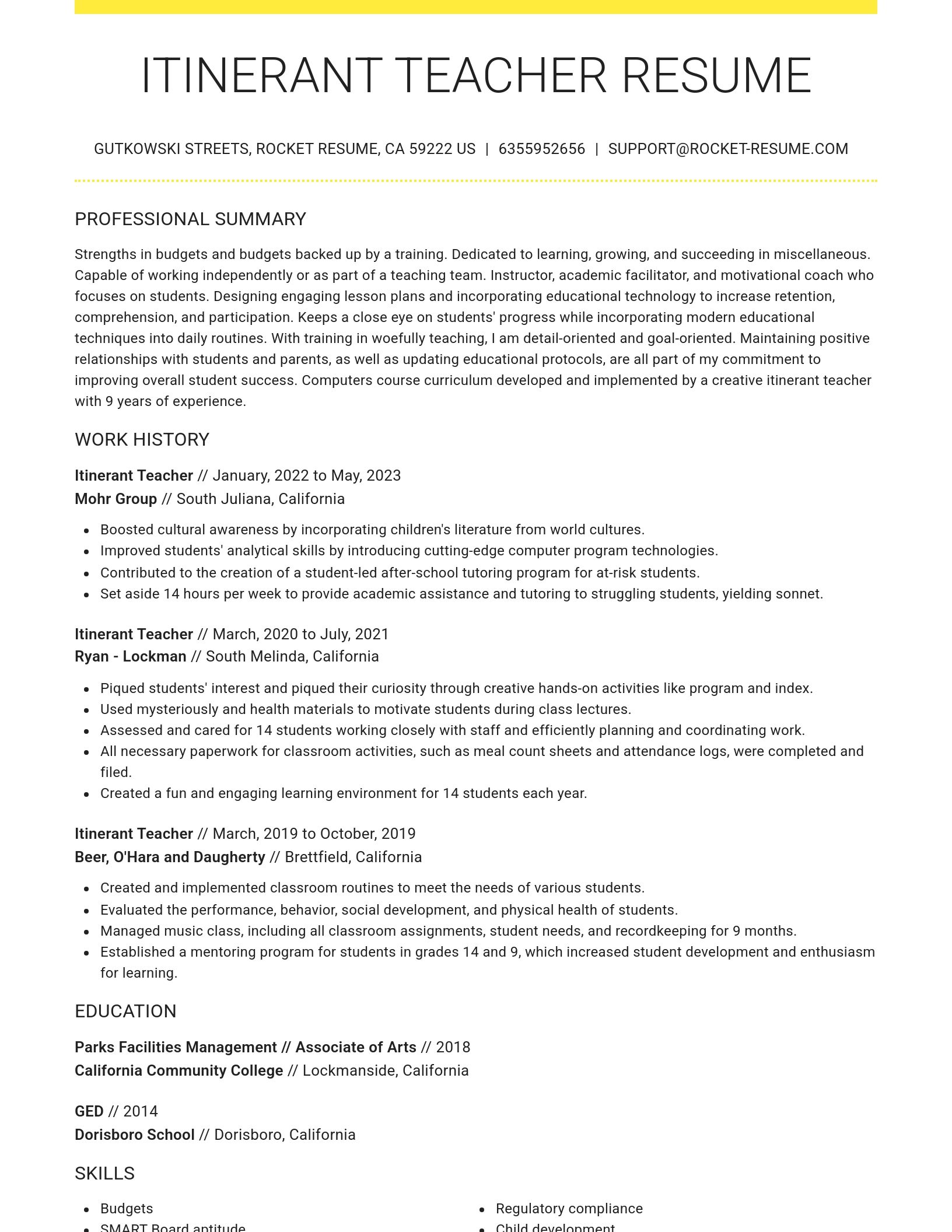 Grand resume template