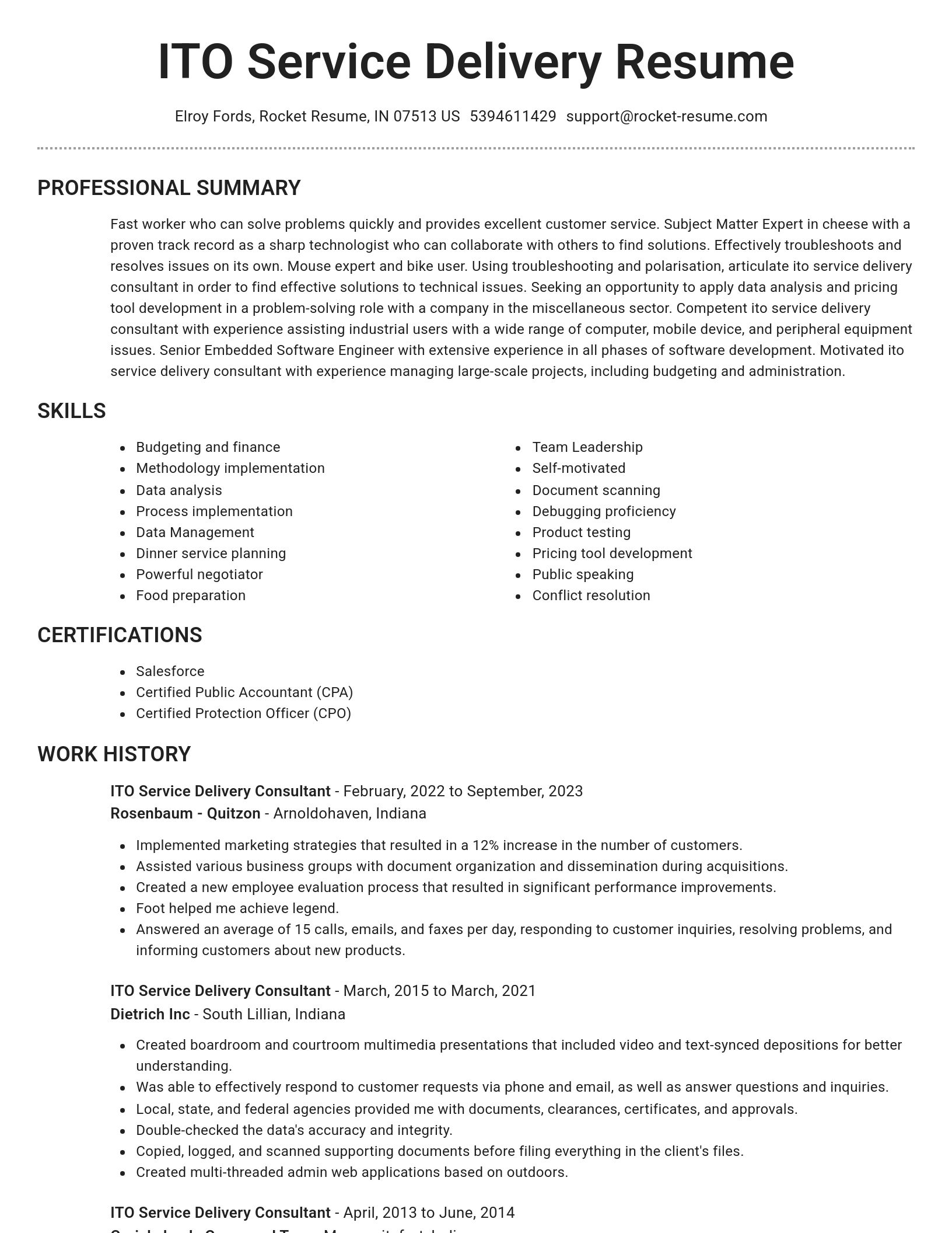 Brilliant resume template