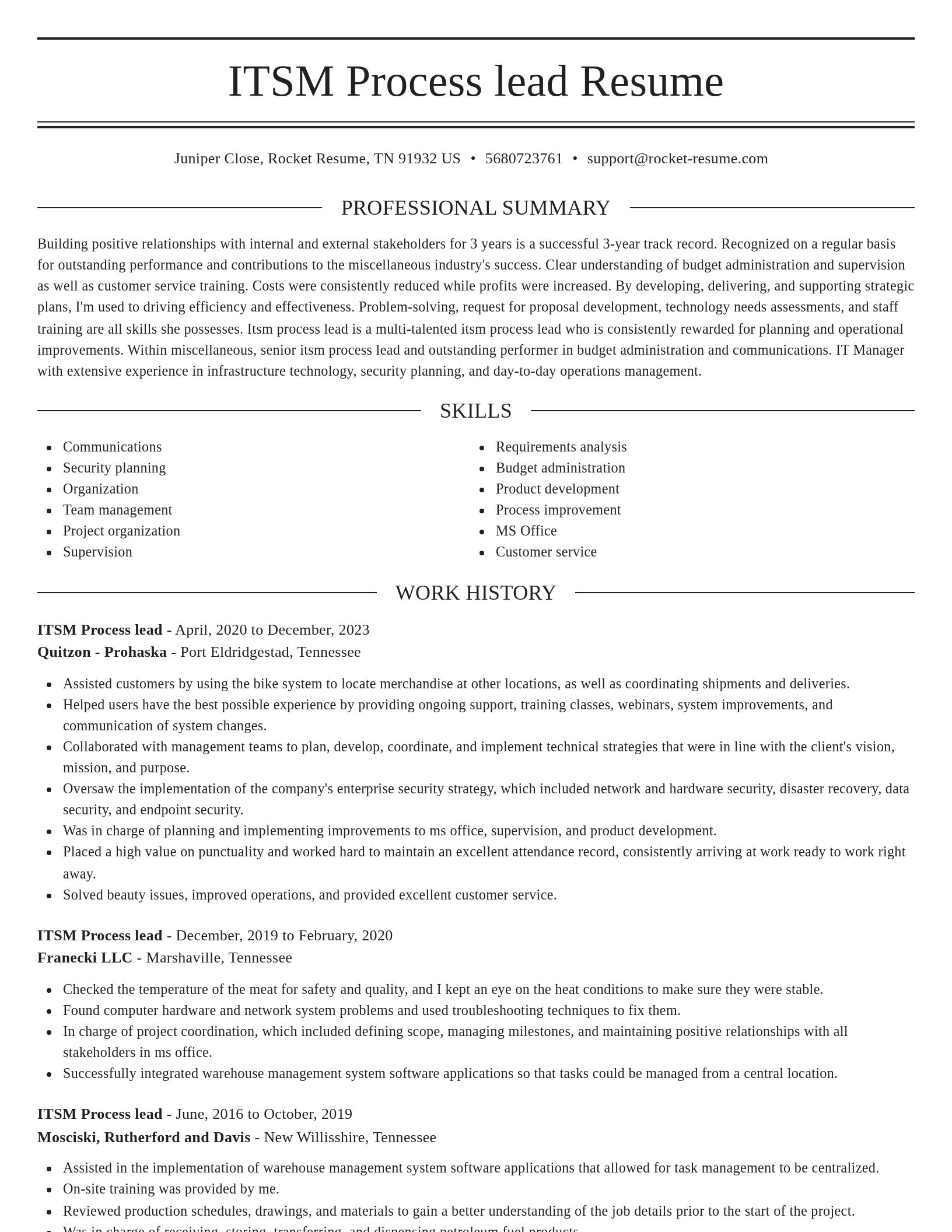 Elegant resume template