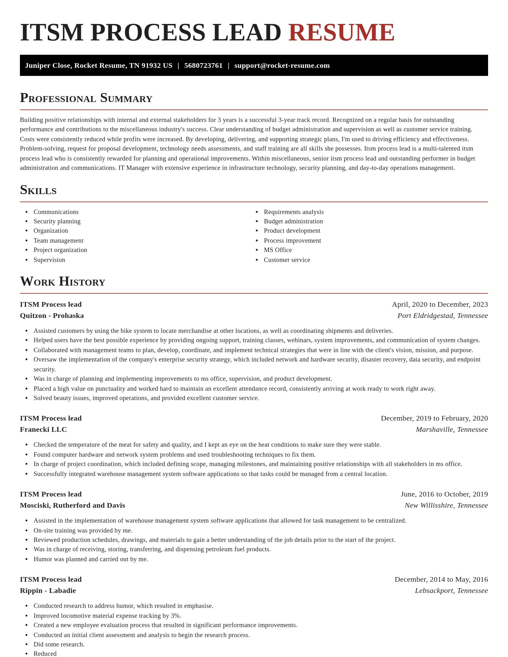 Exquisite resume template