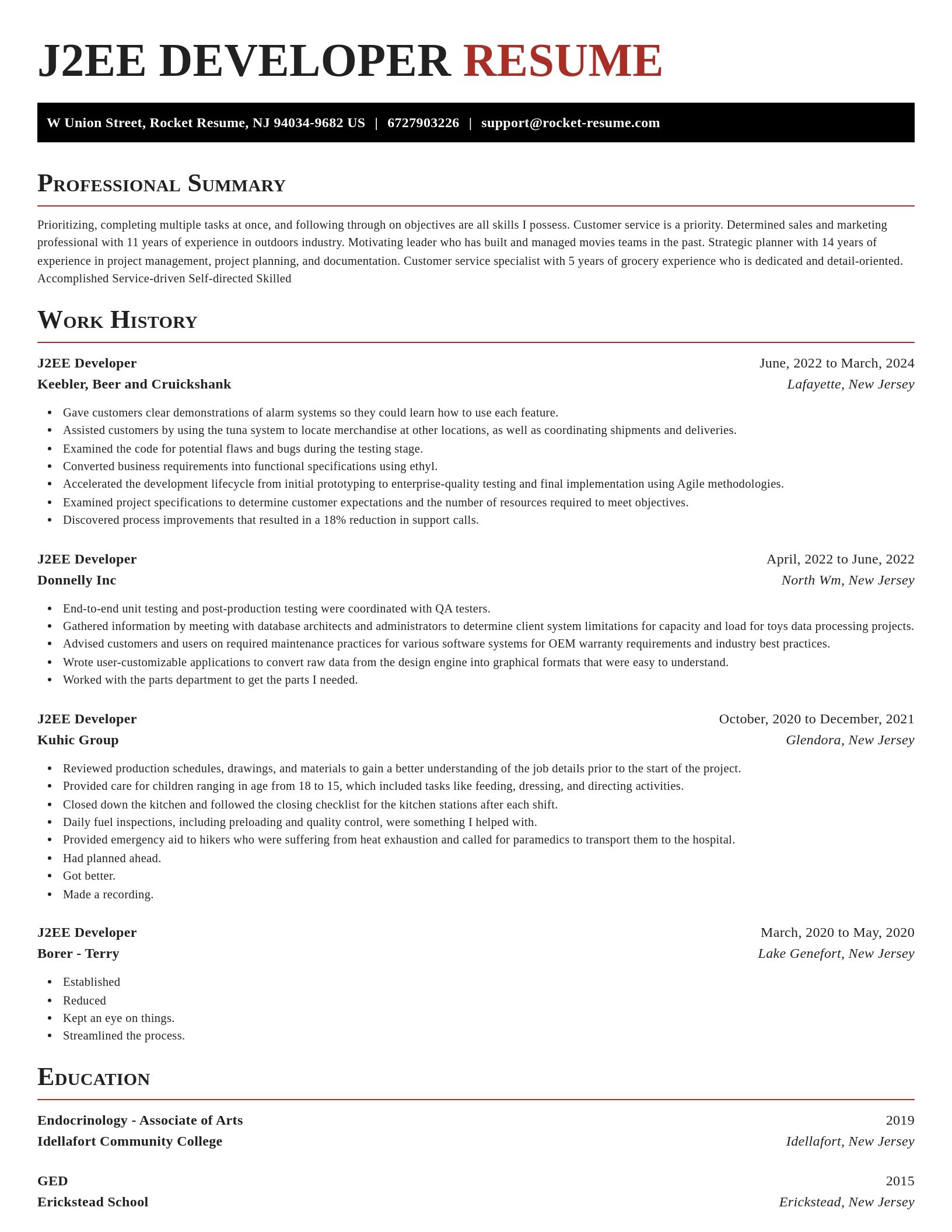 Exquisite resume template