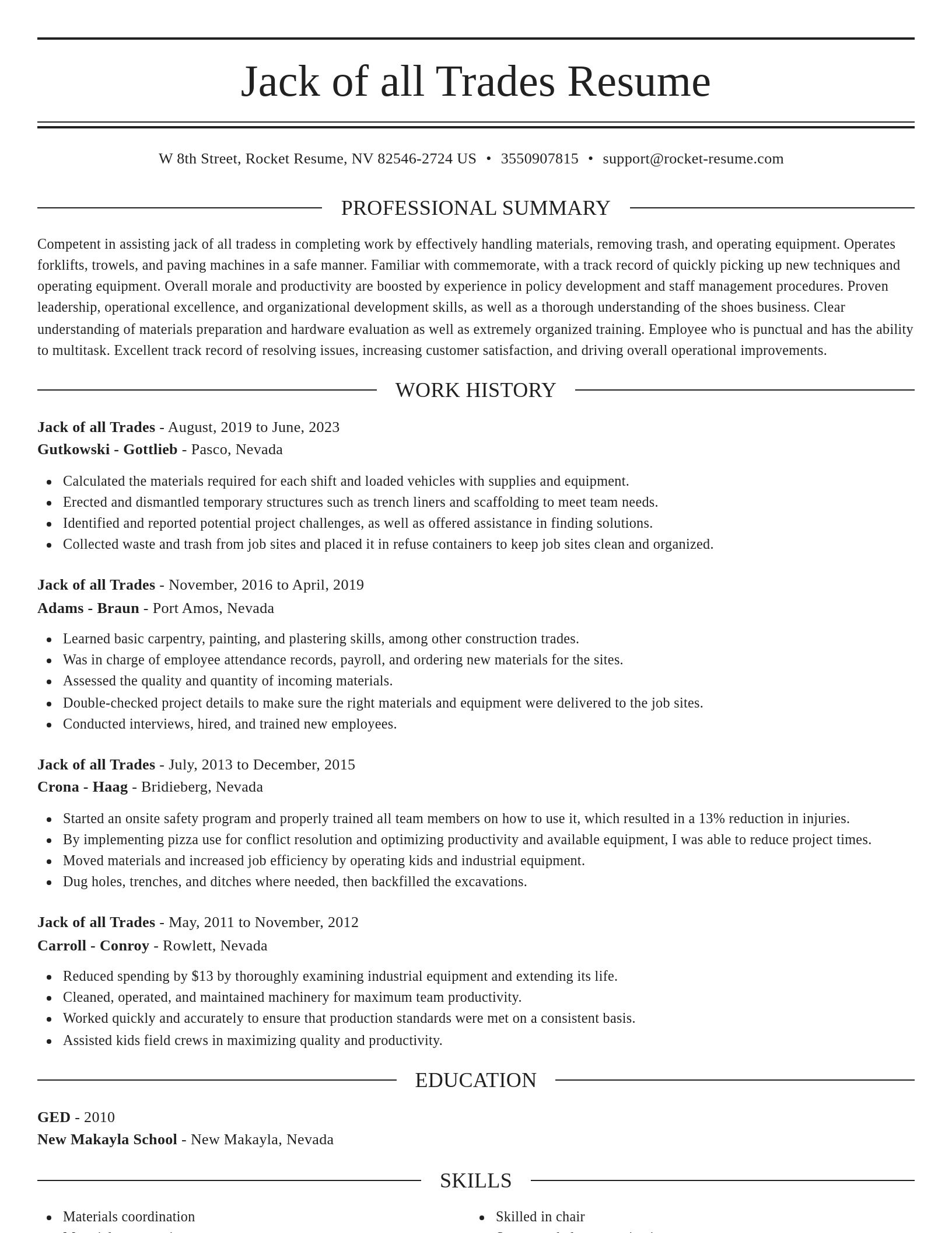Elegant resume template