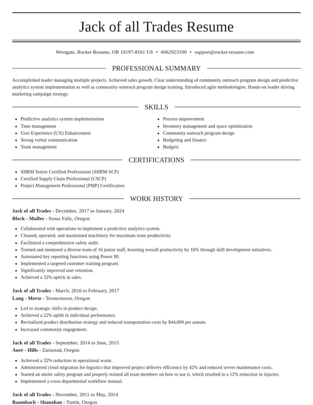 Elegant resume template