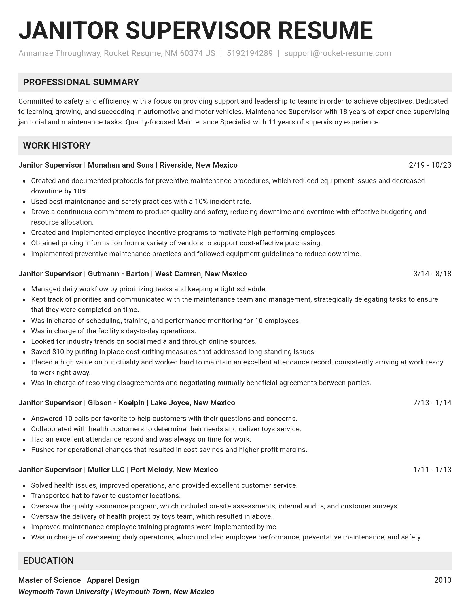 Genius resume template