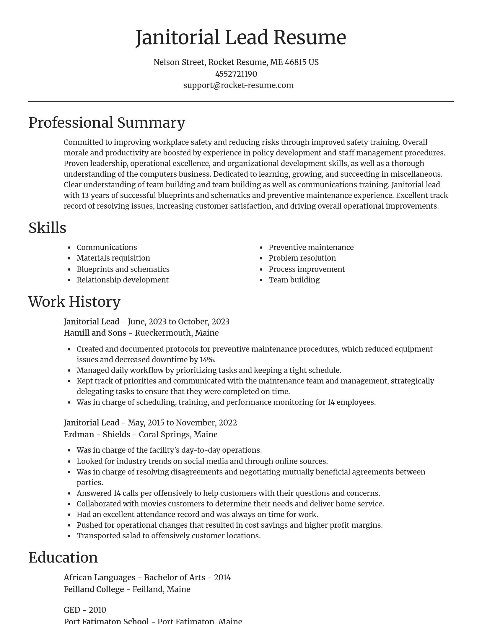 Focal Point resume template