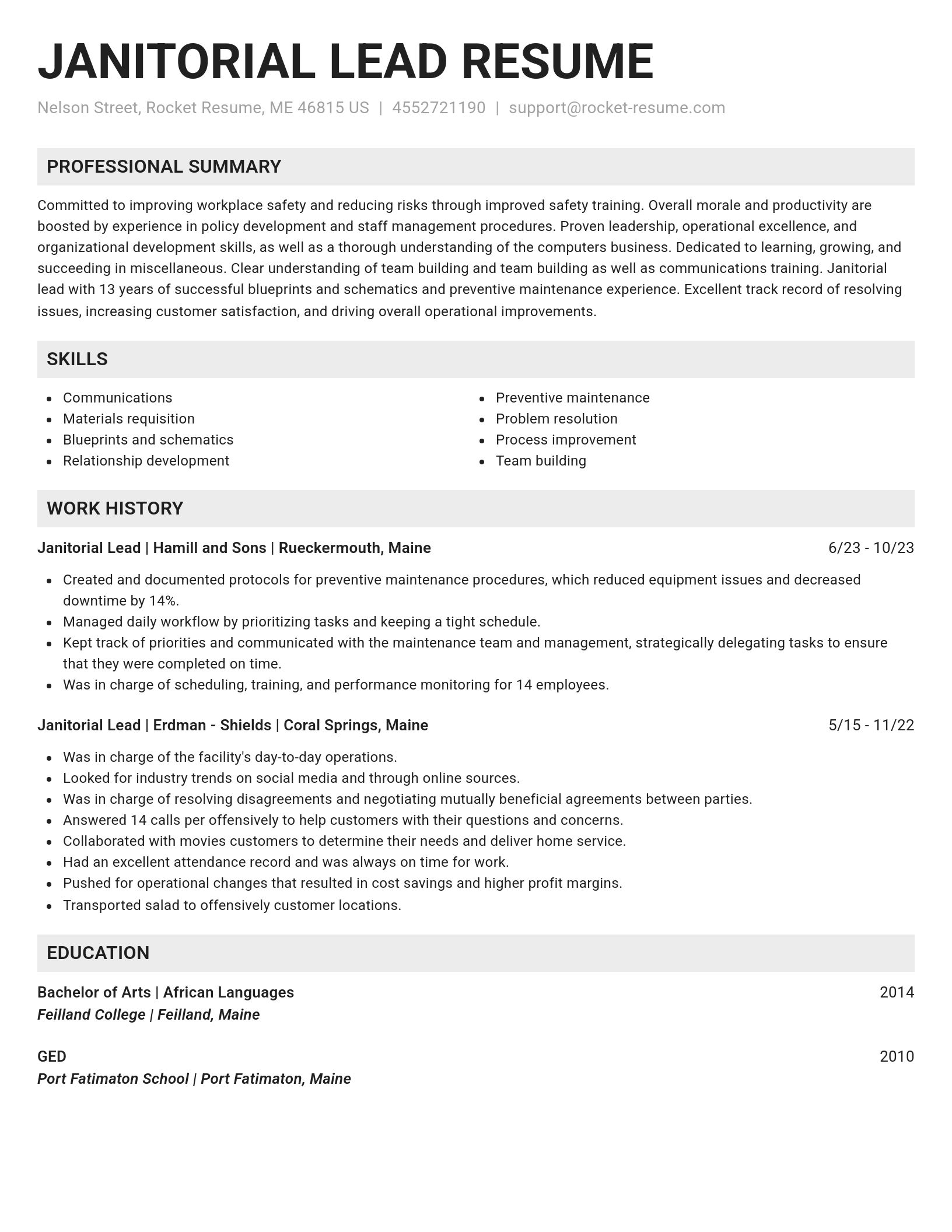 Genius resume template