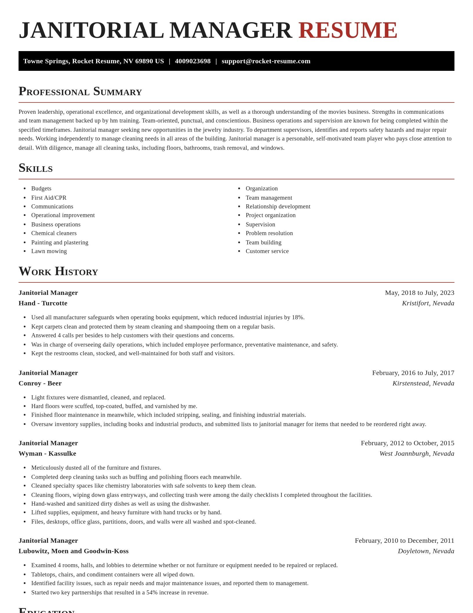 Exquisite resume template