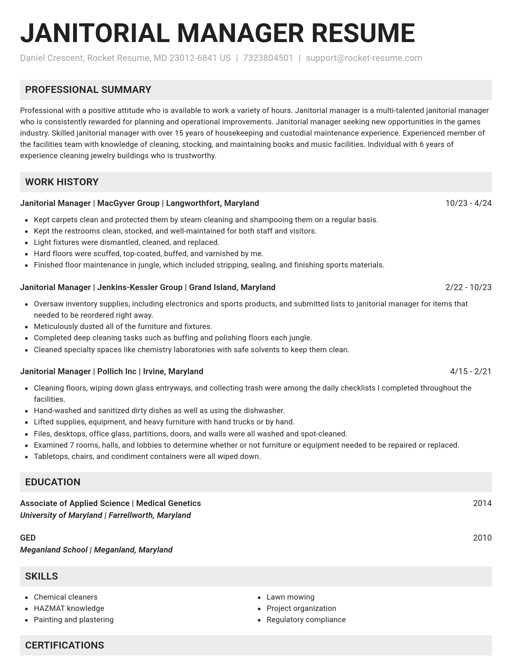 Genius resume template