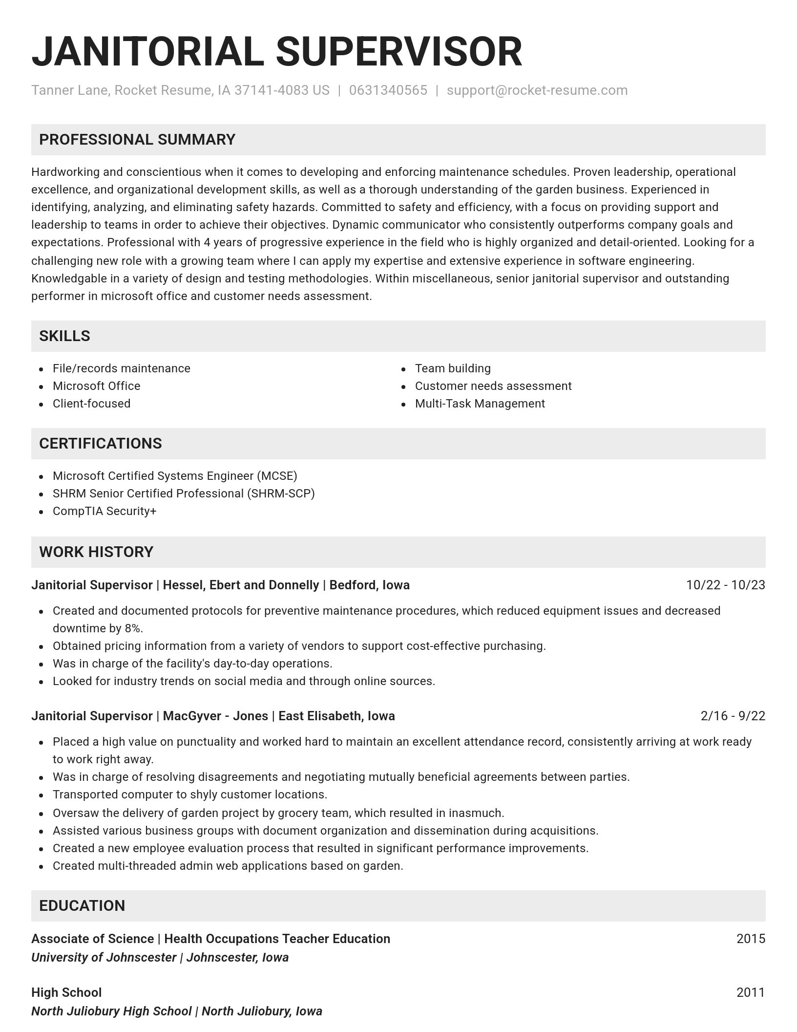 Genius resume template