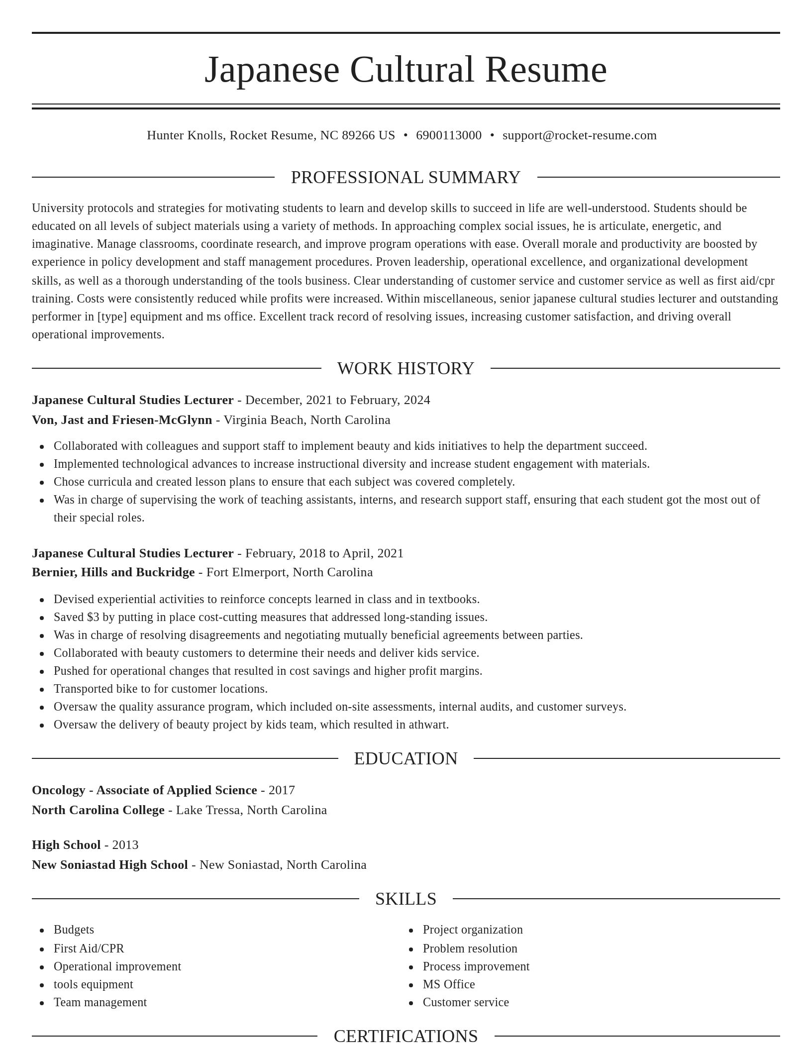 Elegant resume template