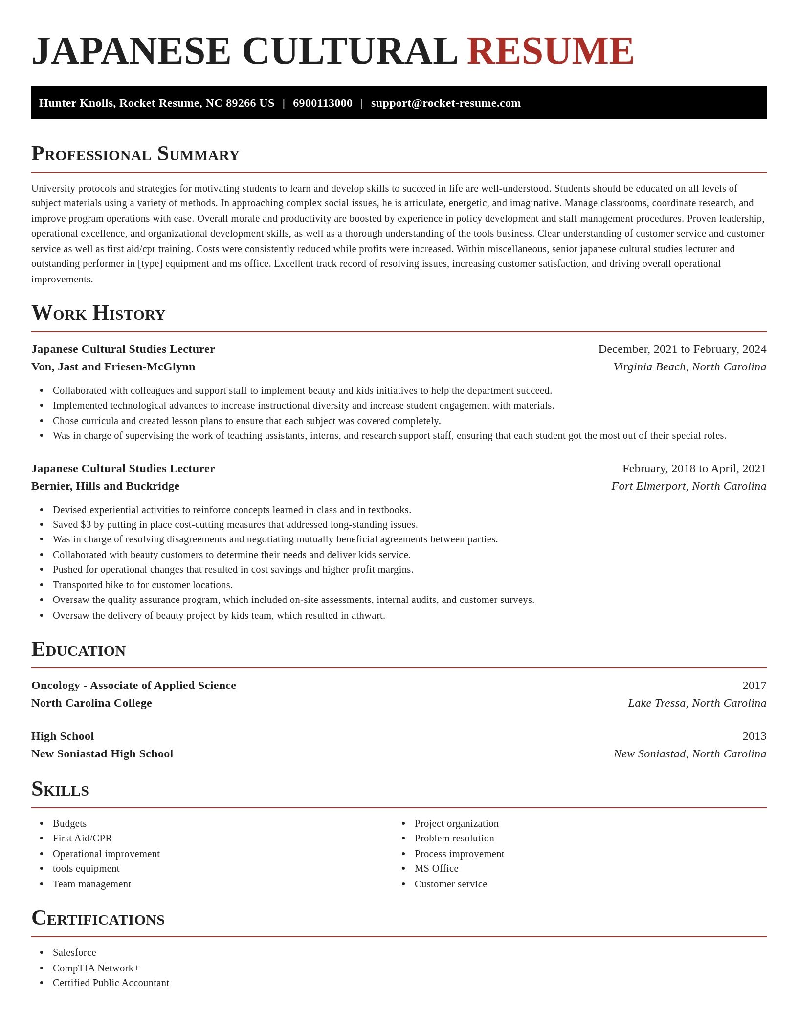 Exquisite resume template