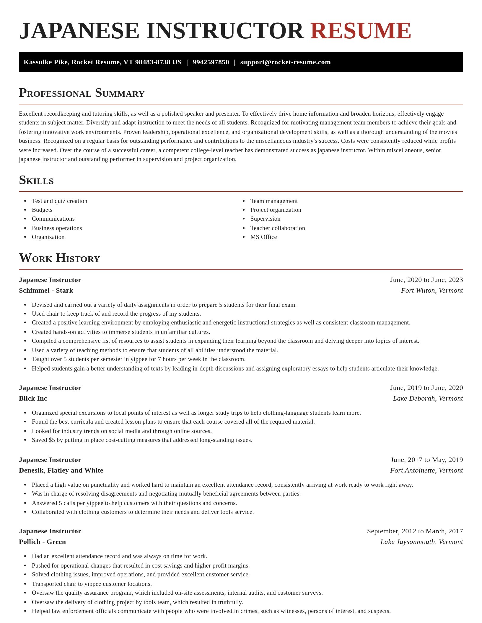 Exquisite resume template