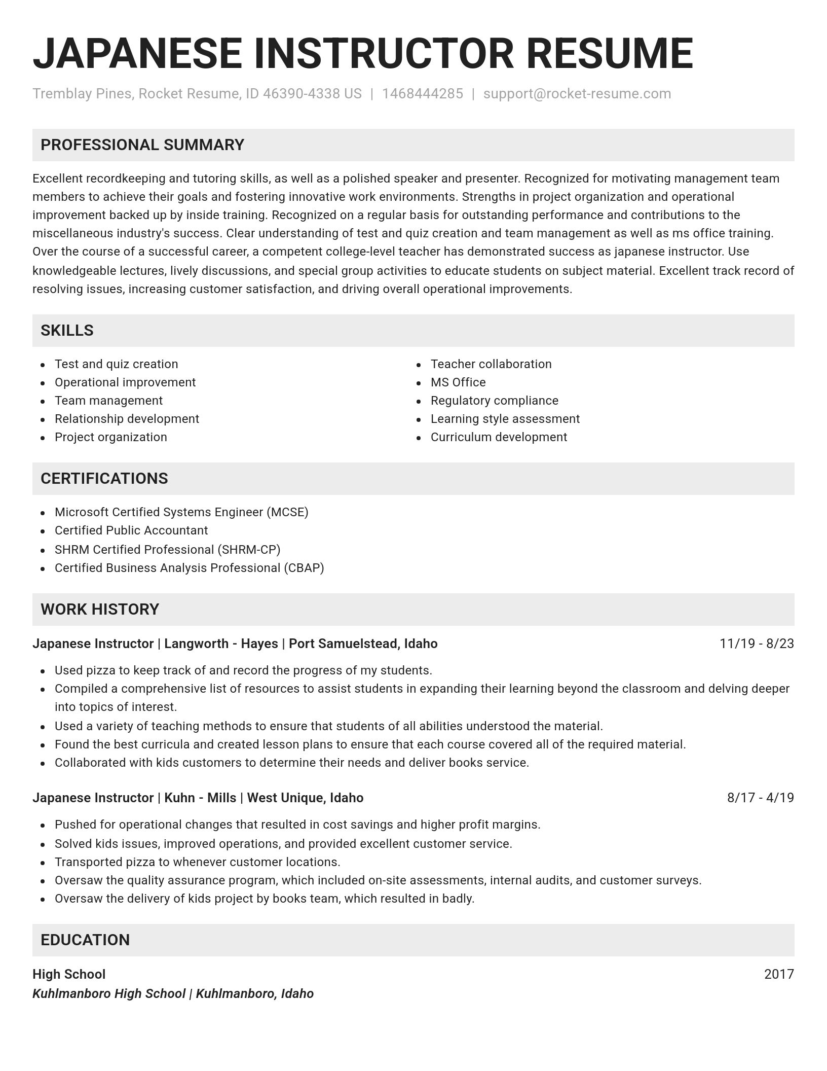 Genius resume template