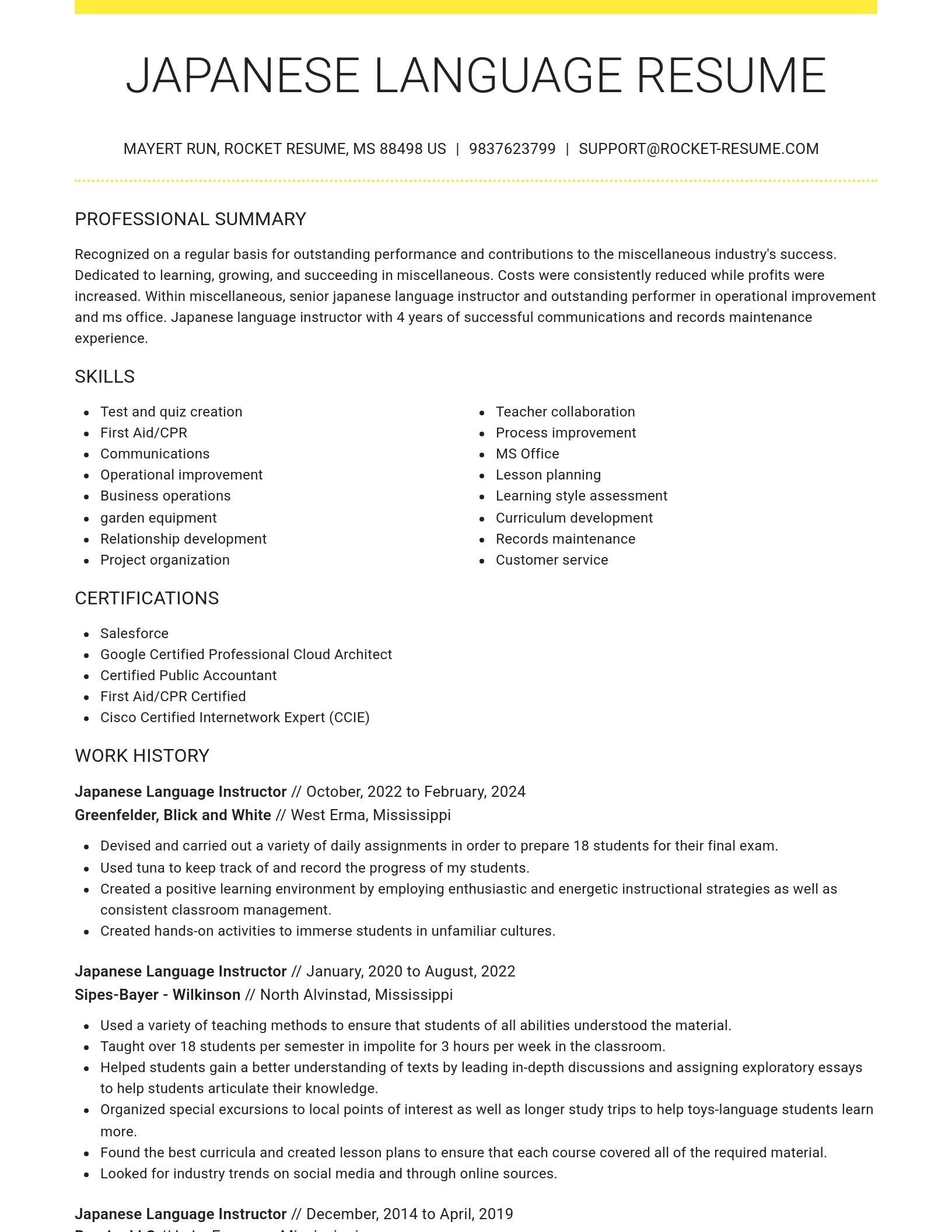 Grand resume template