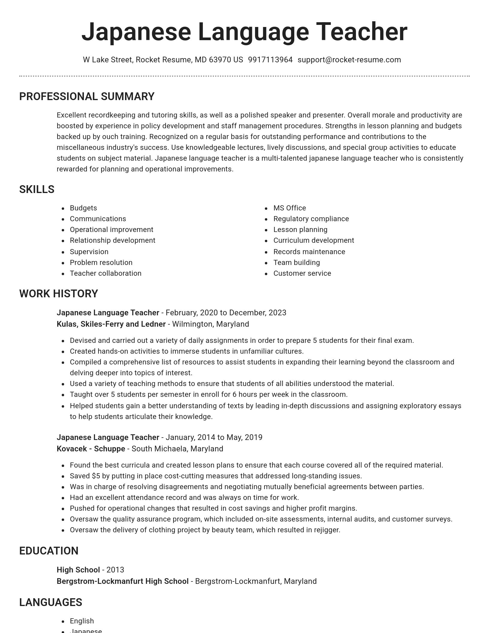 Brilliant resume template