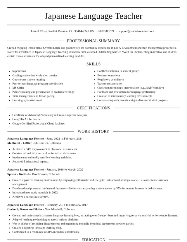 Elegant resume template