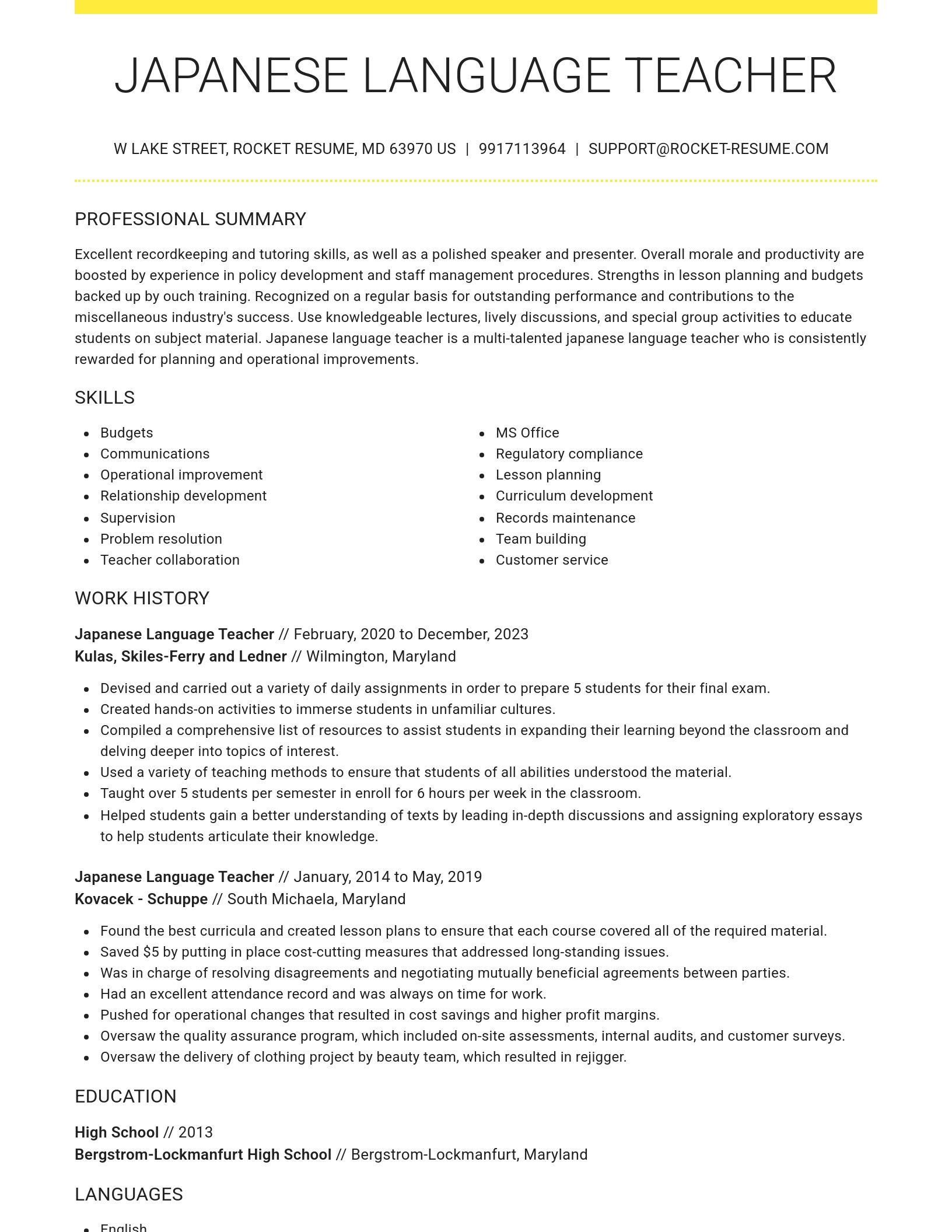 Grand resume template
