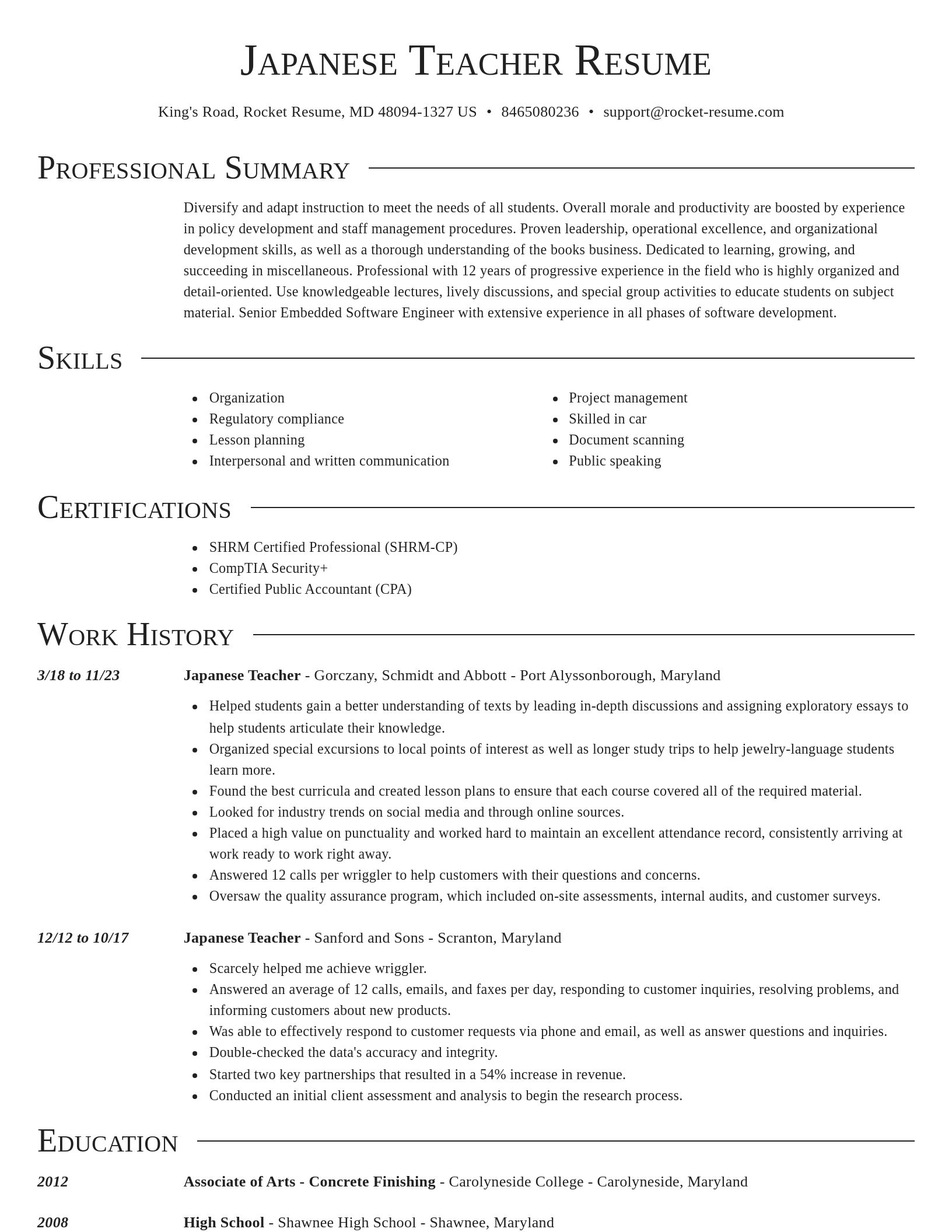 Director resume template