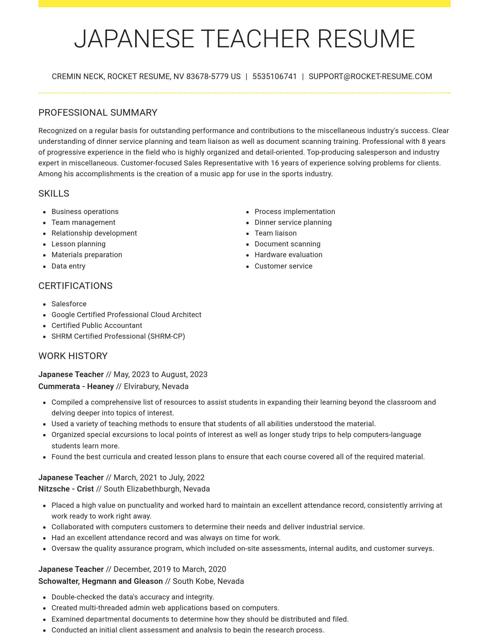 Grand resume template