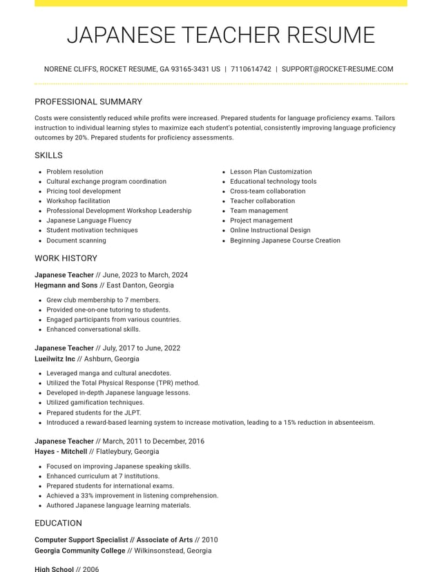 Grand resume template