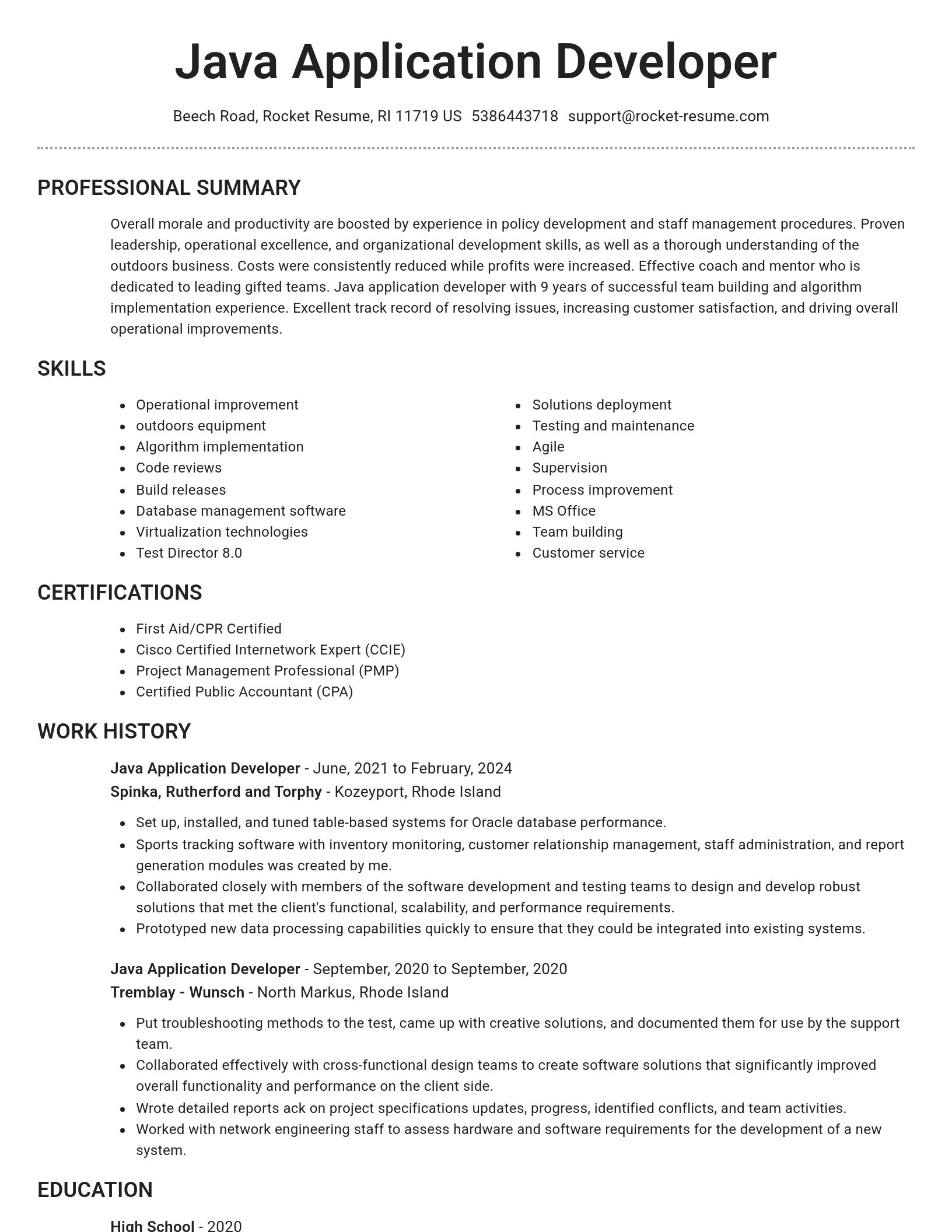 Brilliant resume template
