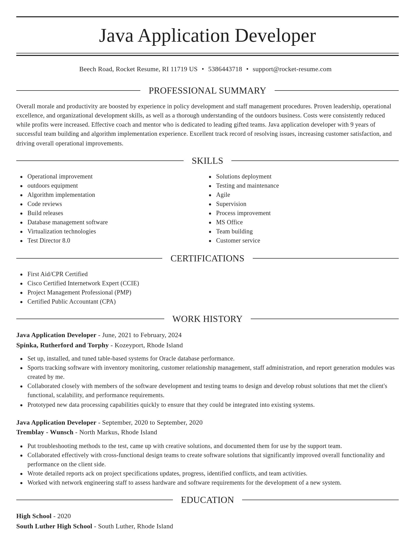 Elegant resume template