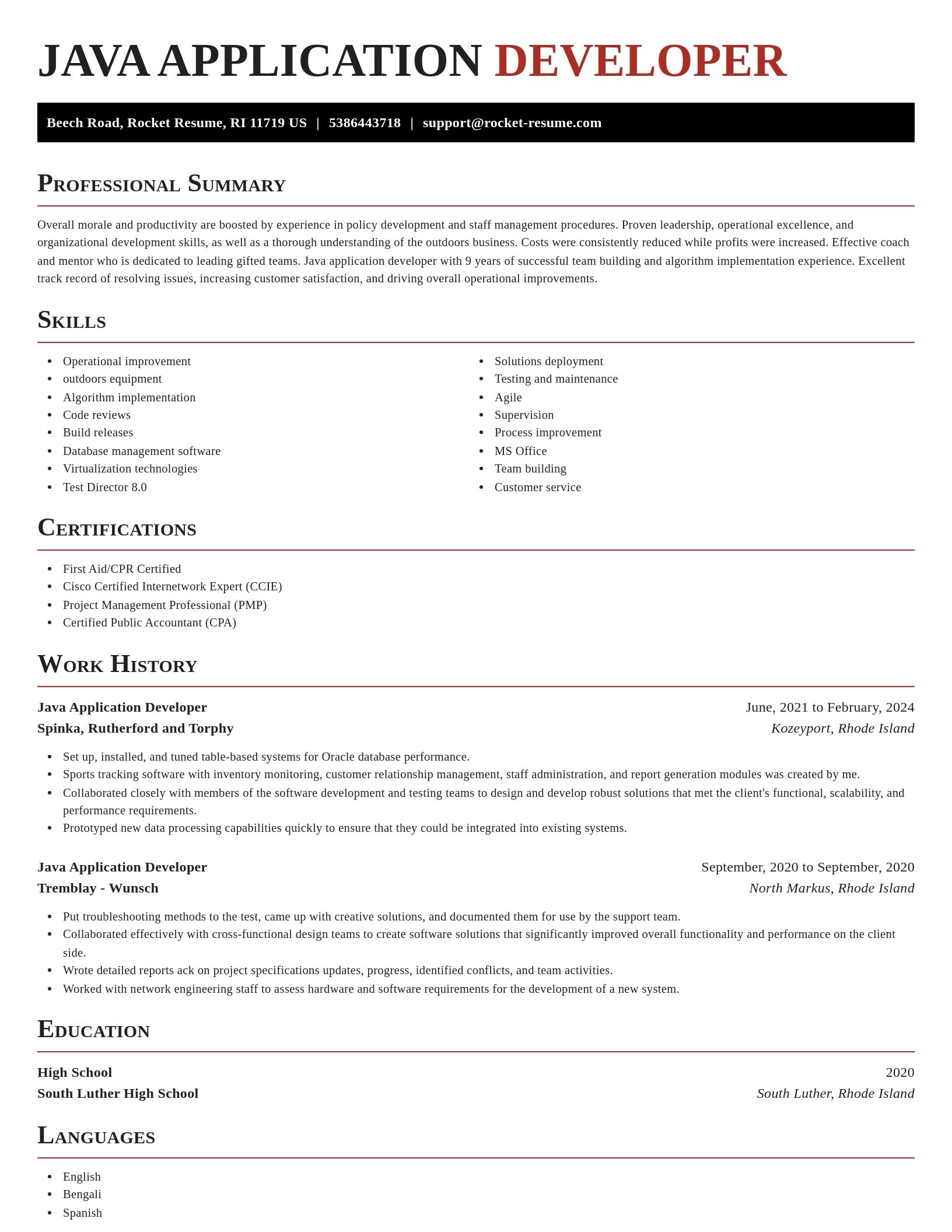Exquisite resume template