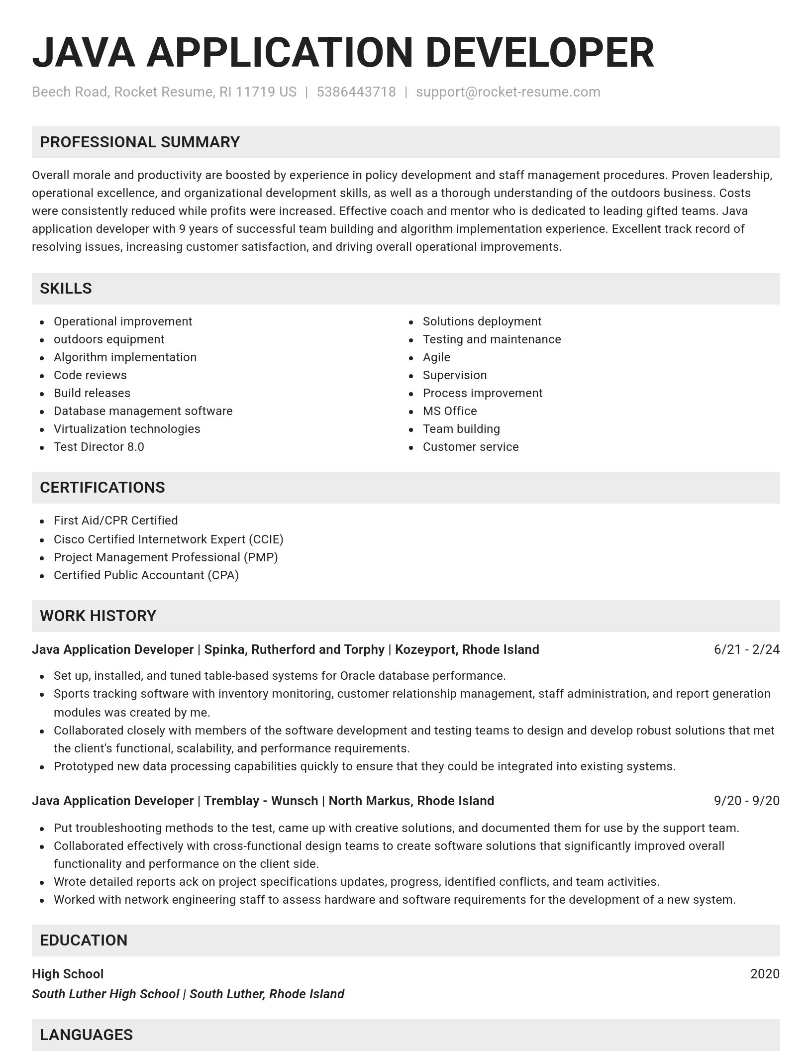 Genius resume template
