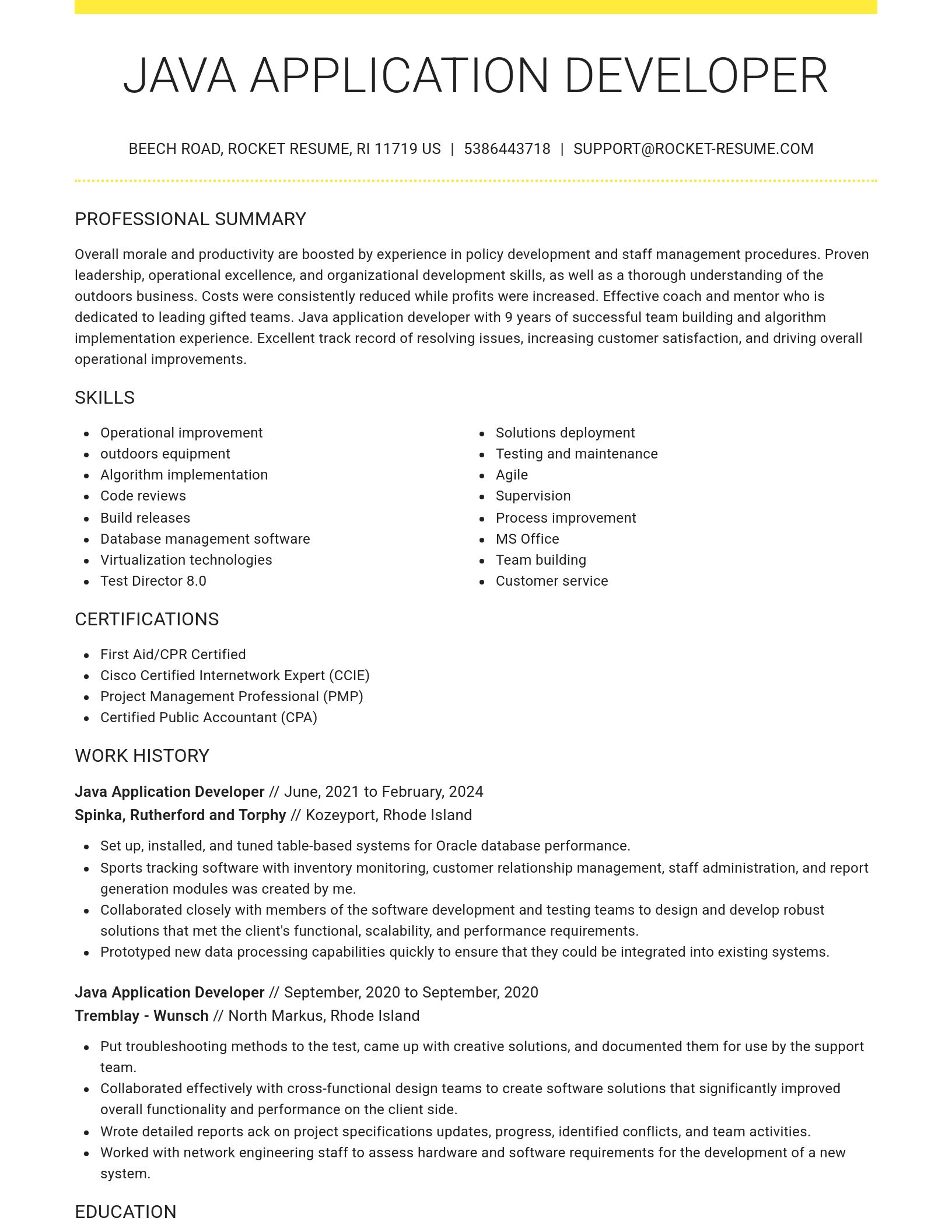 Grand resume template