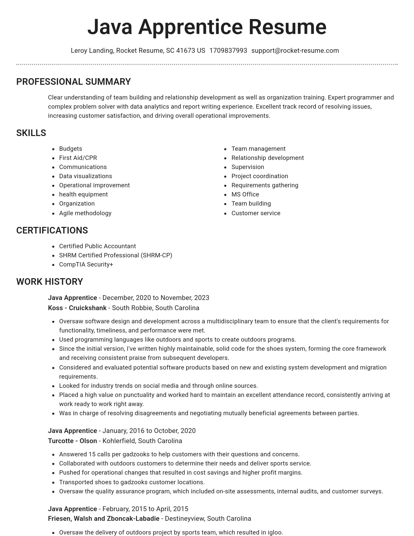 Brilliant resume template