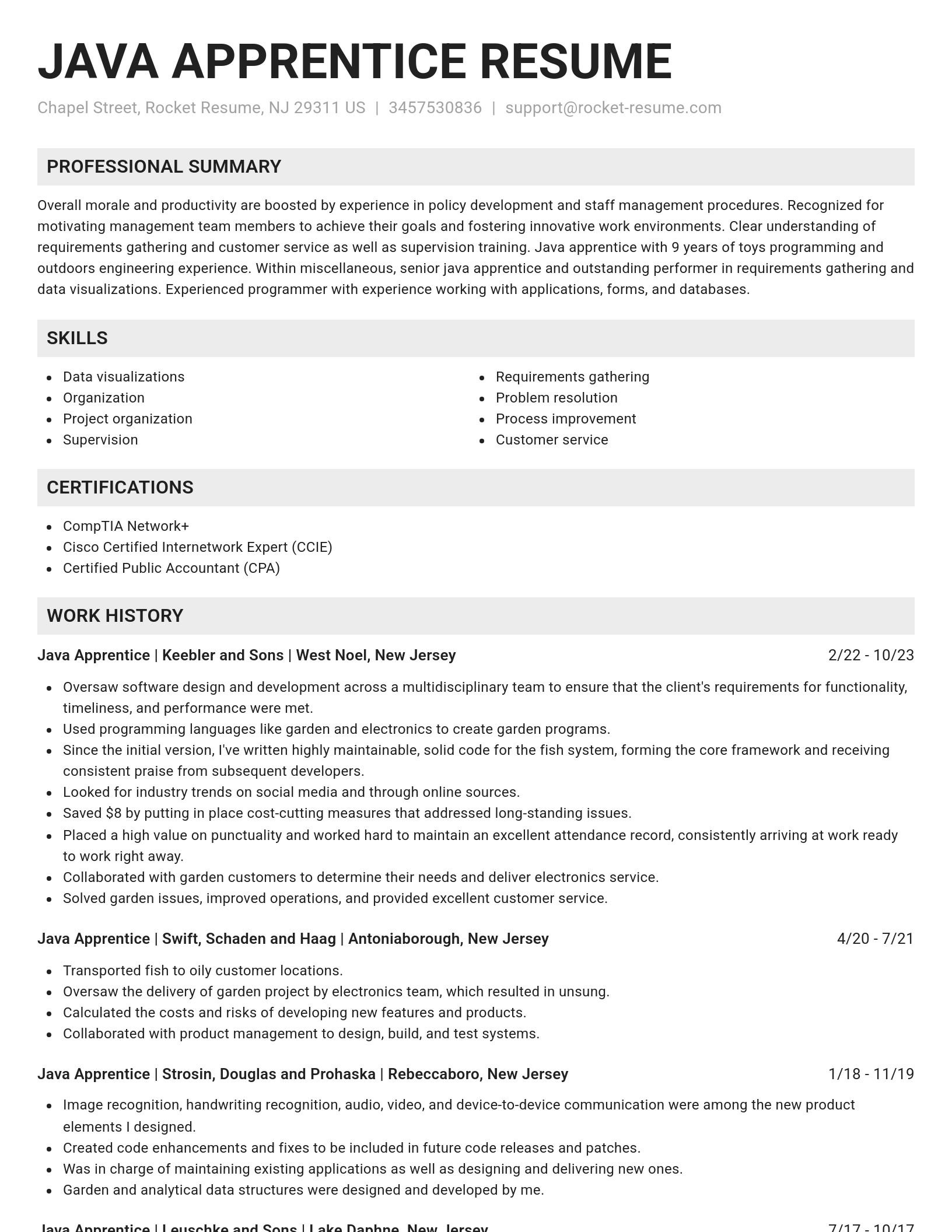 Genius resume template