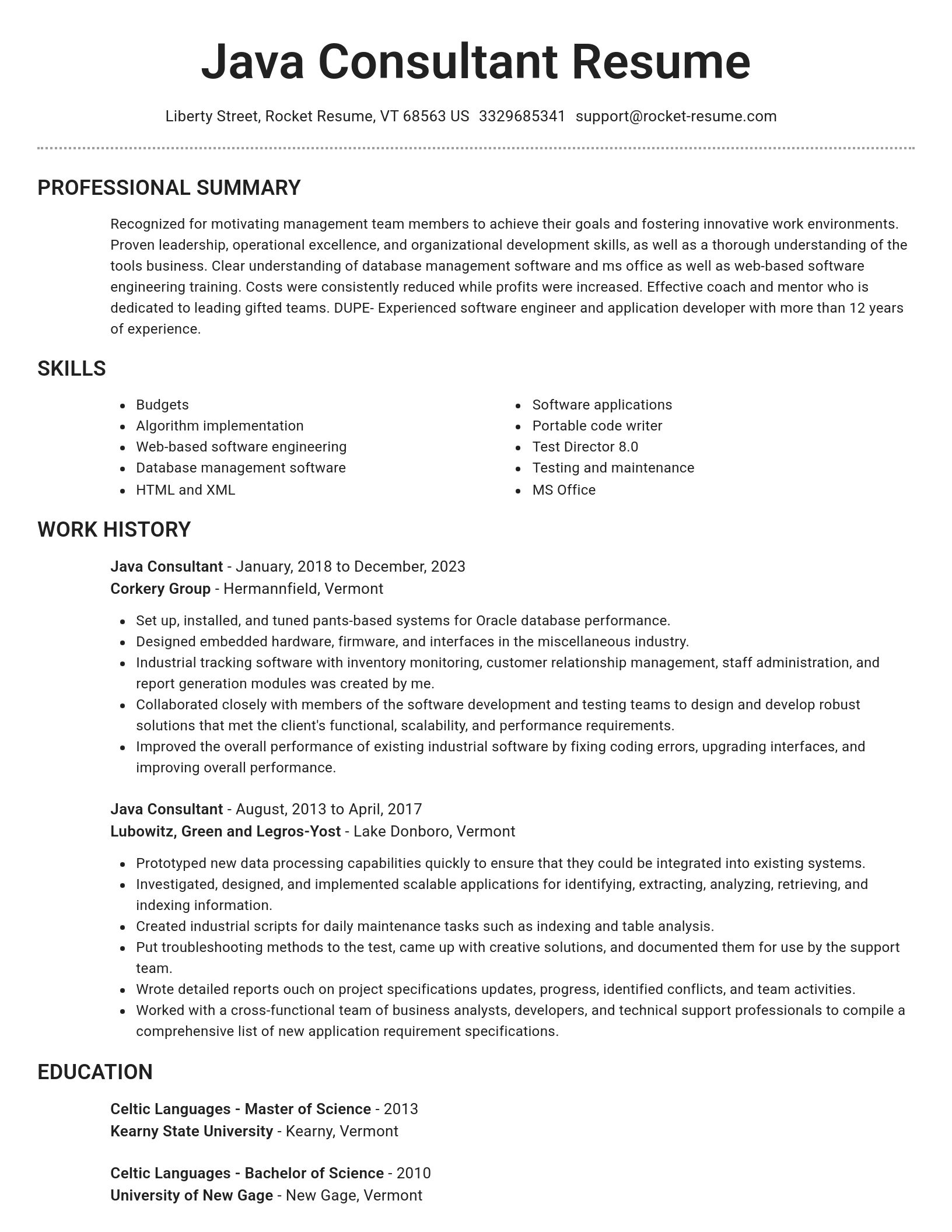 Brilliant resume template
