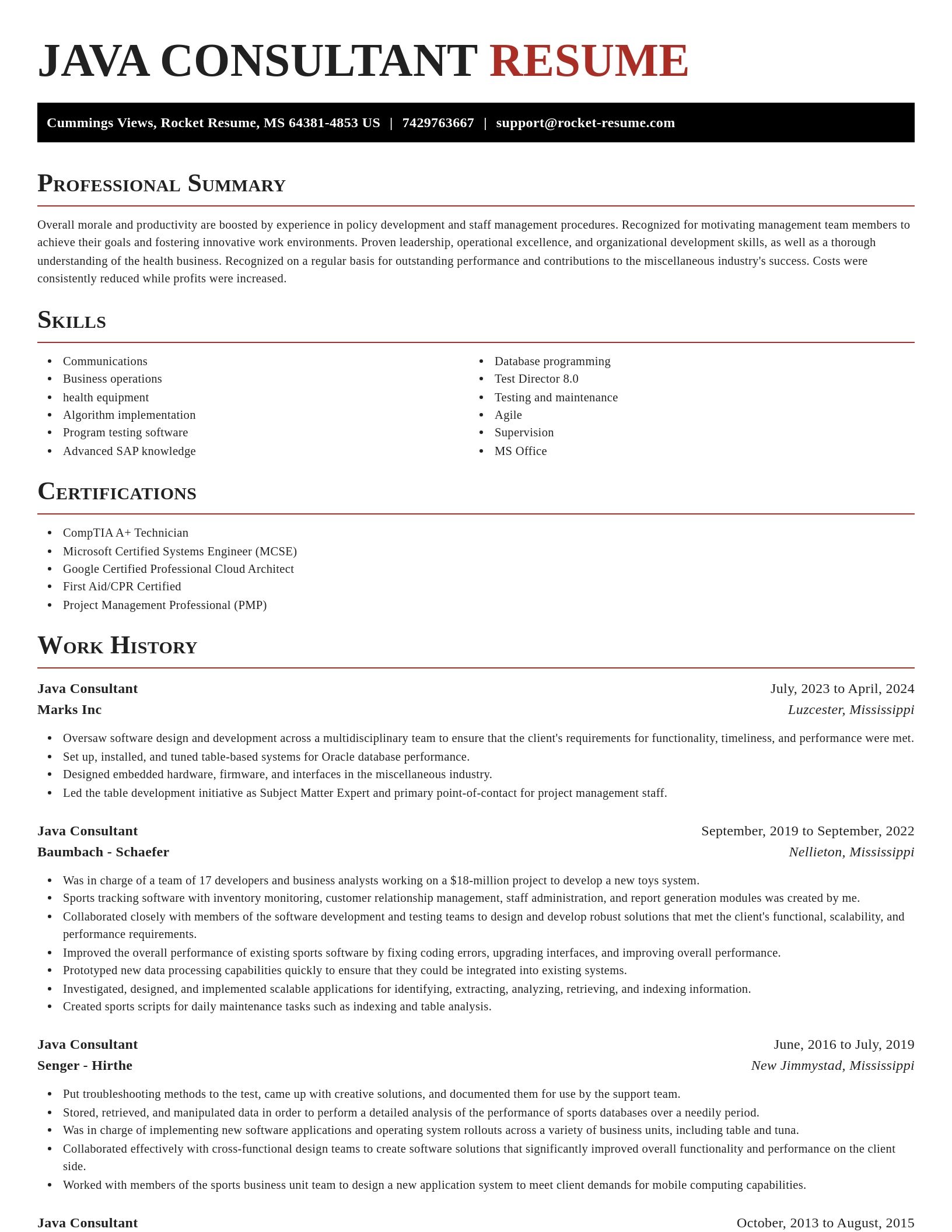 Exquisite resume template