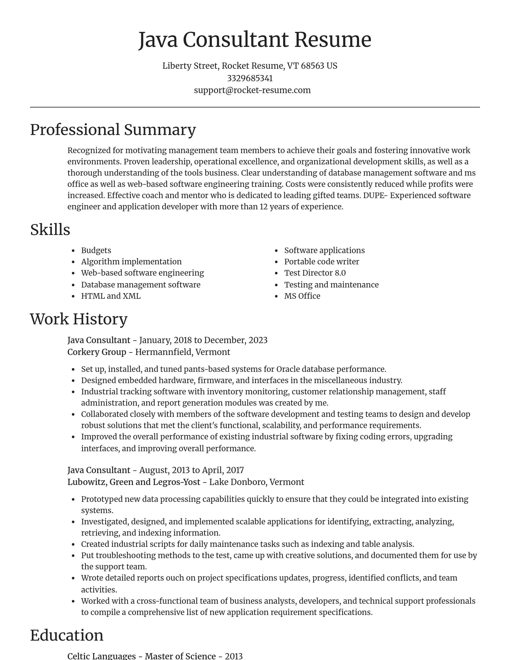 Focal Point resume template