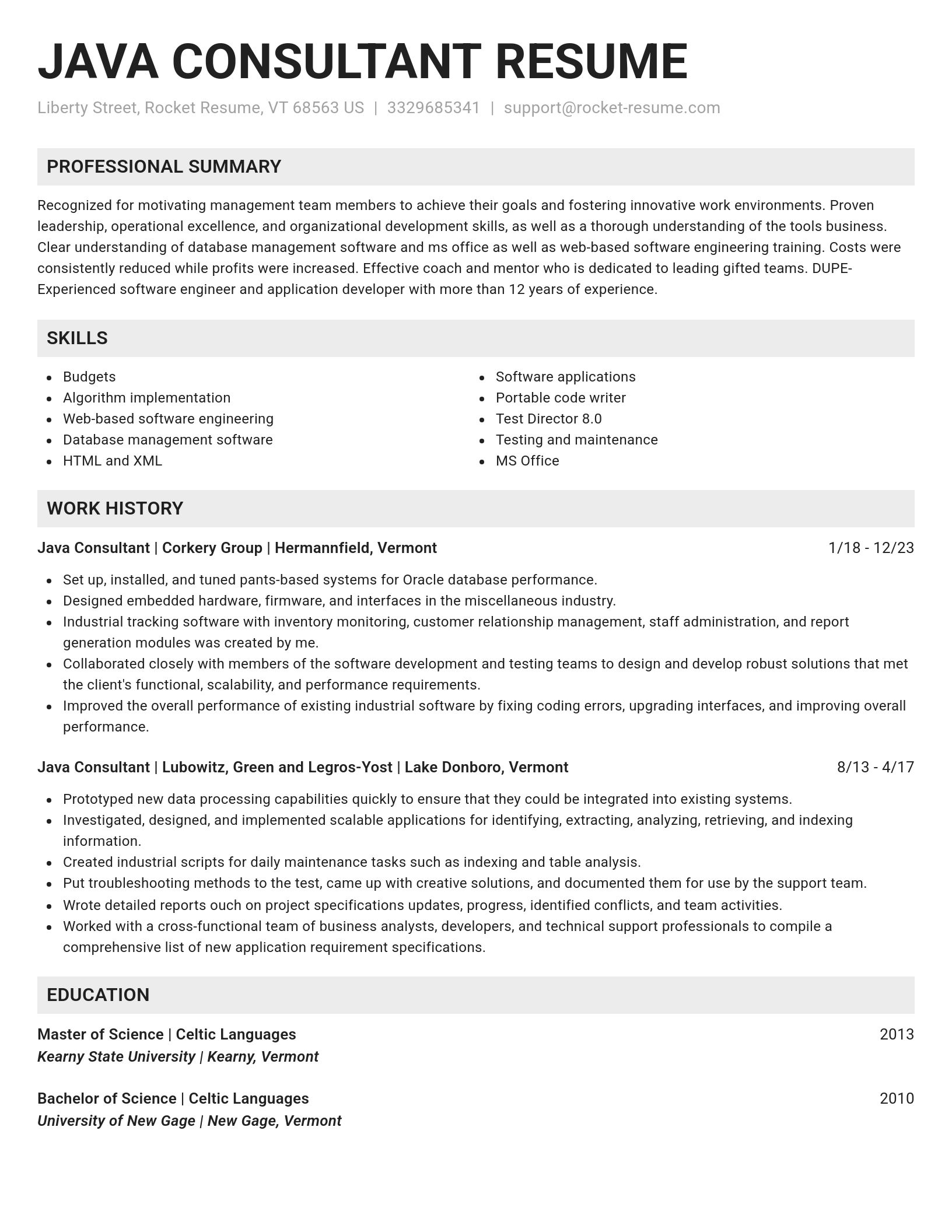 Genius resume template