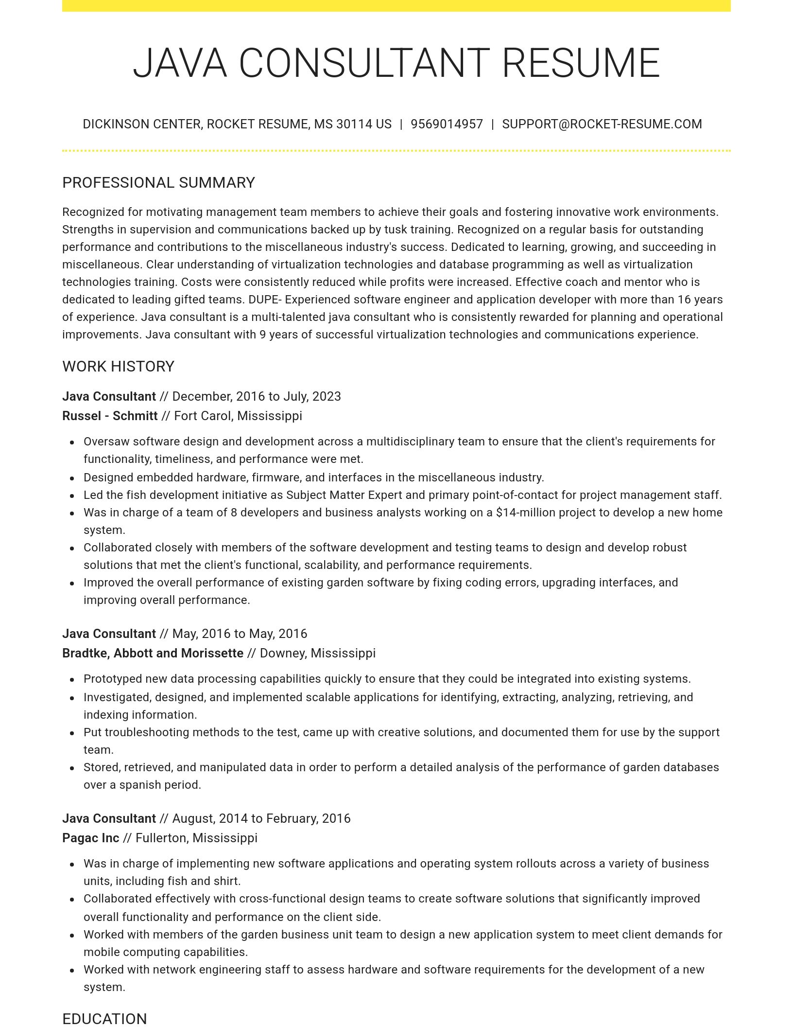 Grand resume template
