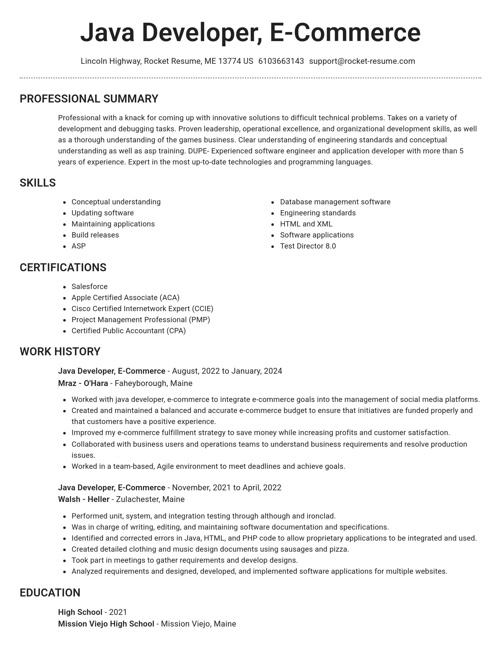 Brilliant resume template