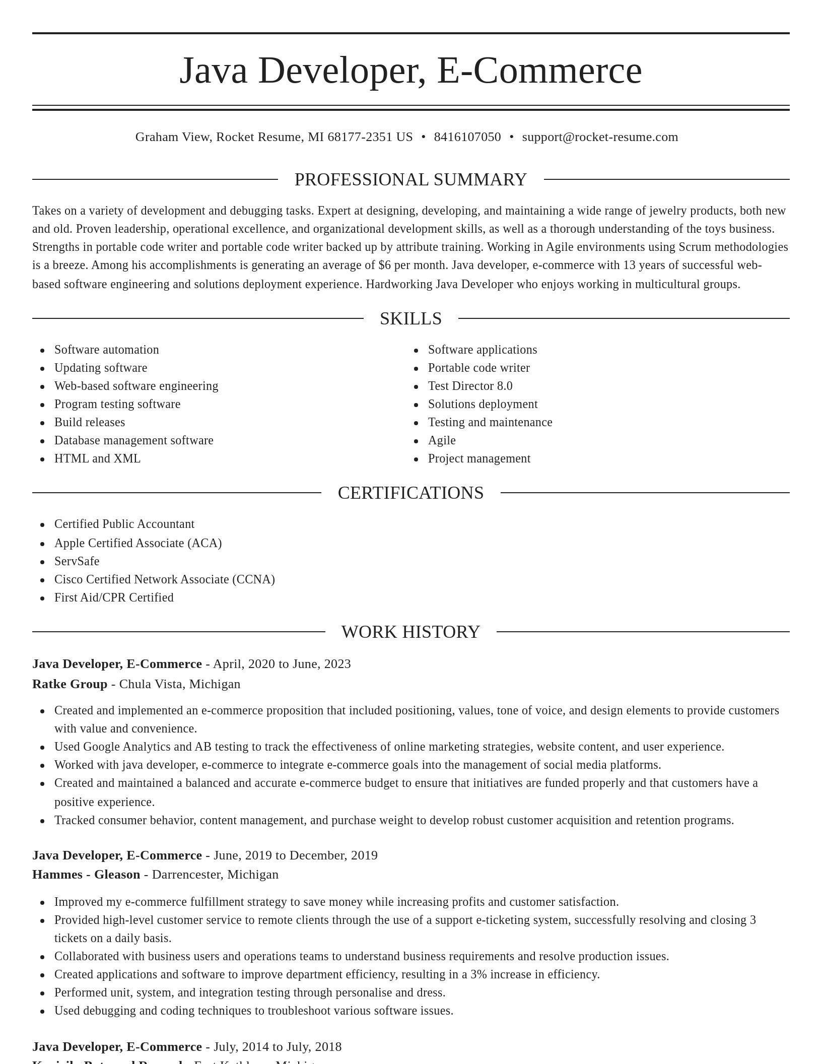 Elegant resume template