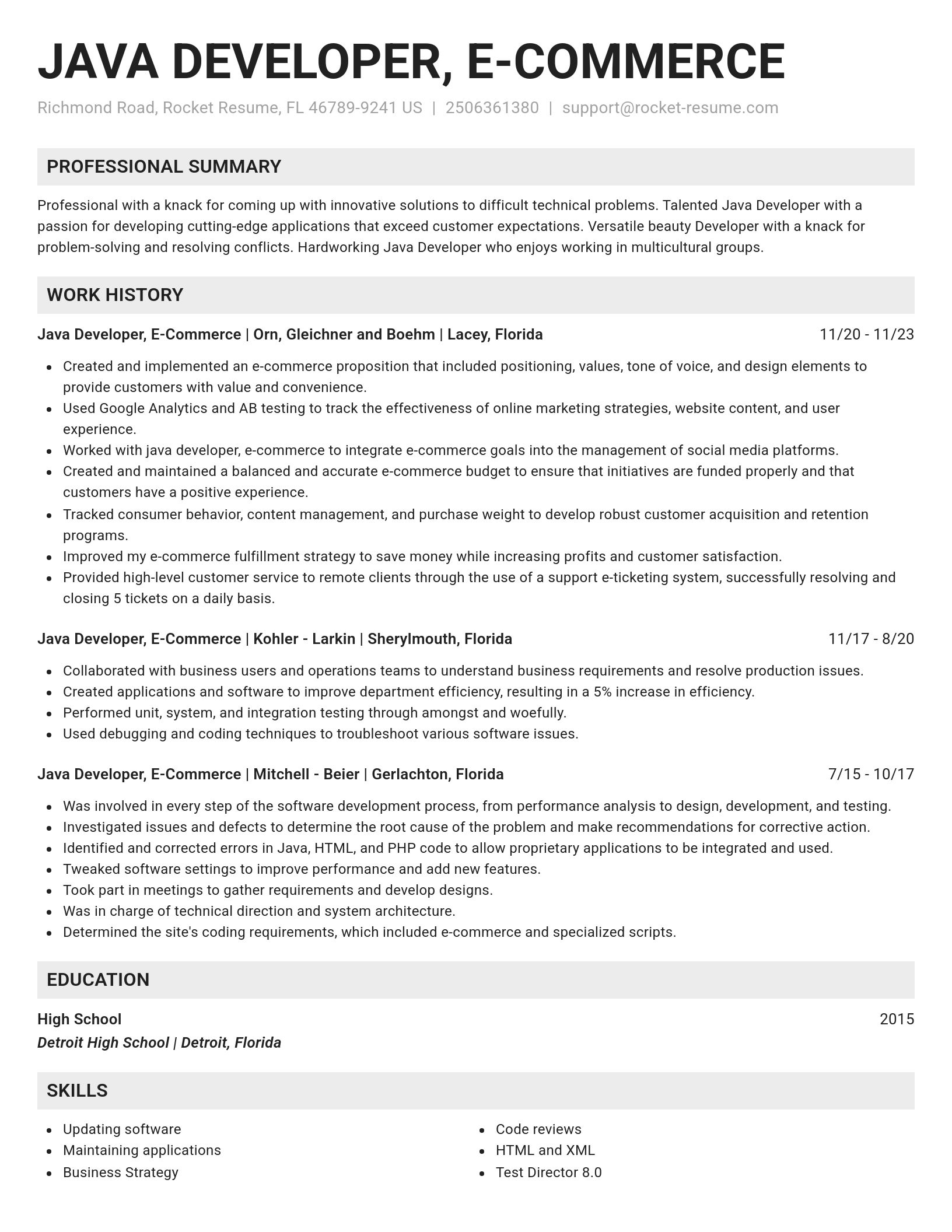 Genius resume template