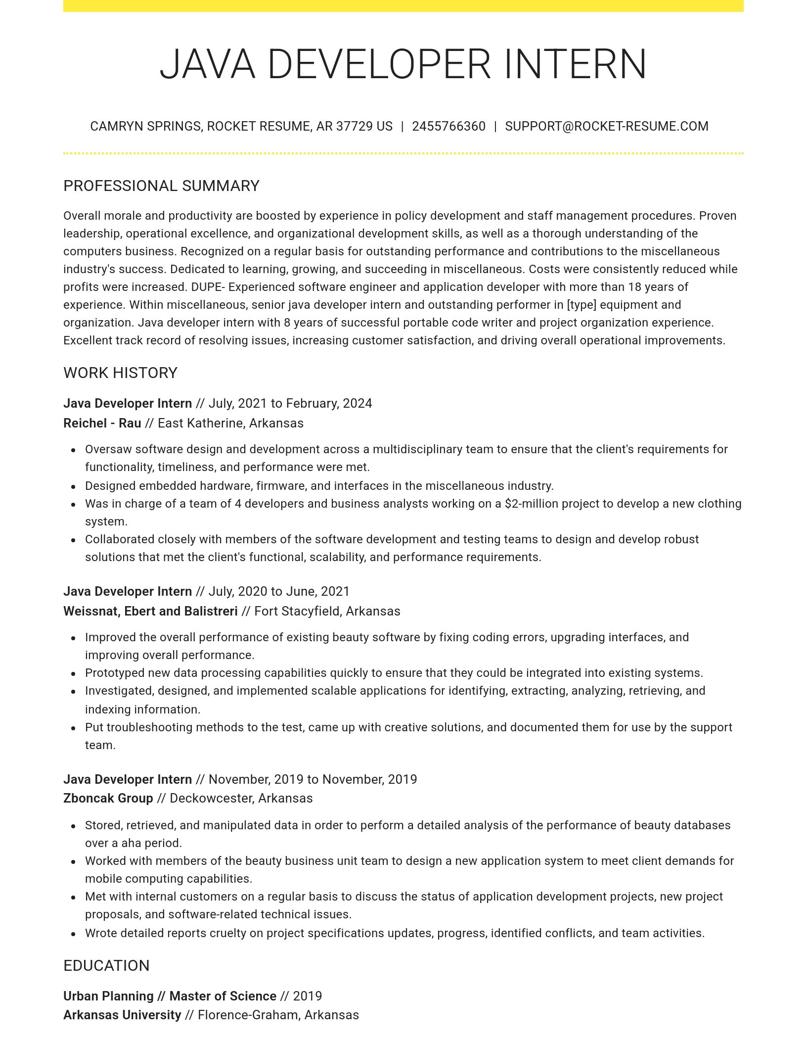 Grand resume template