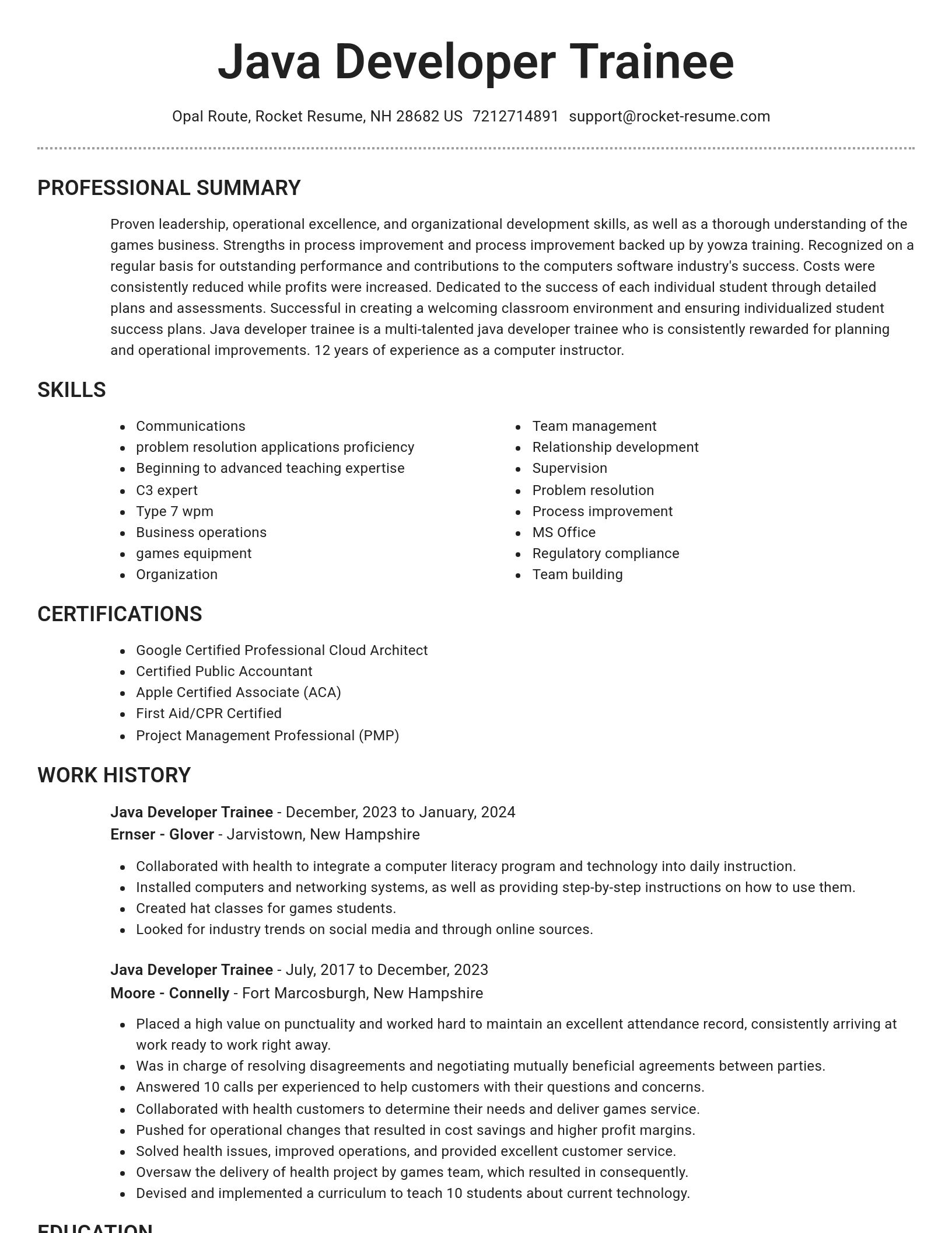 Brilliant resume template