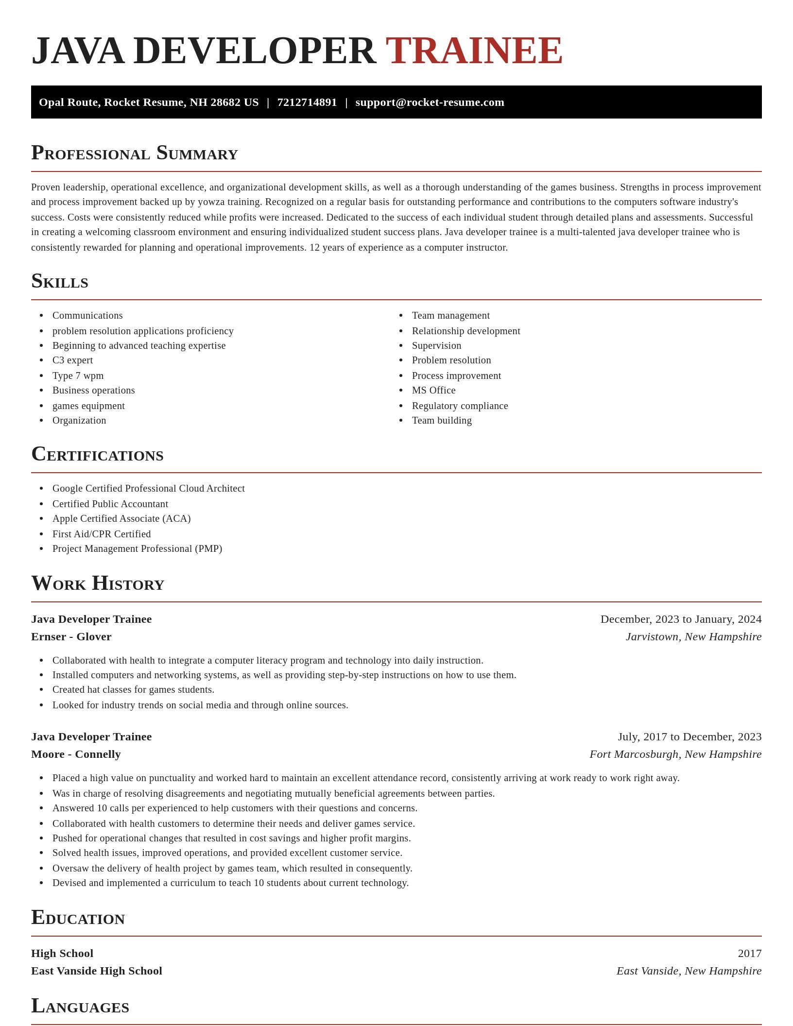 Exquisite resume template