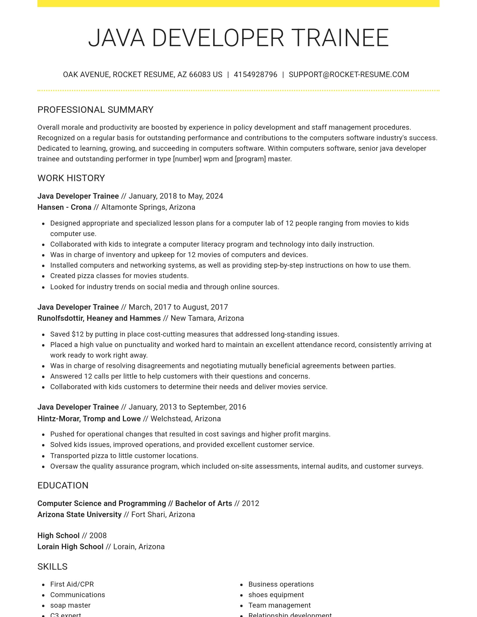 Grand resume template