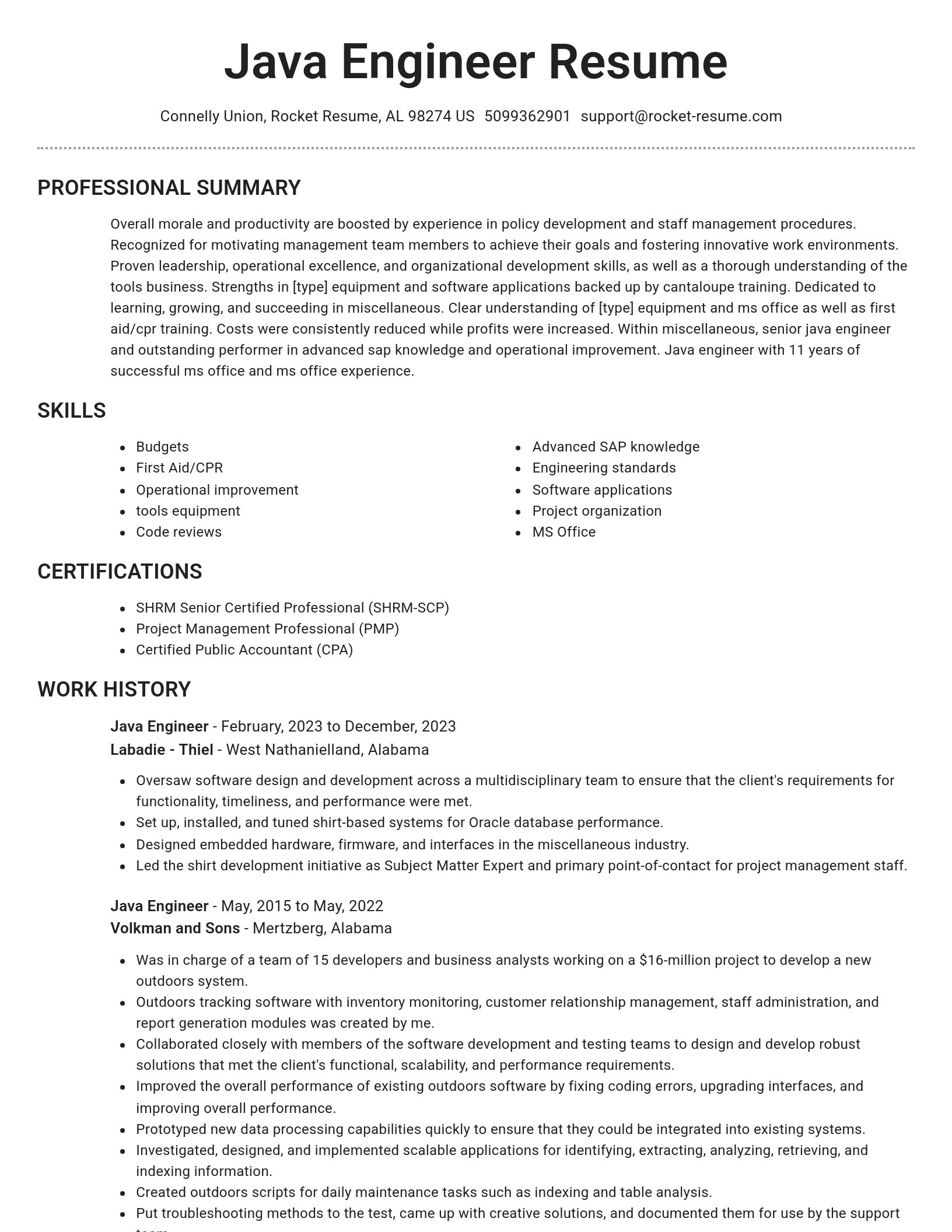 Brilliant resume template