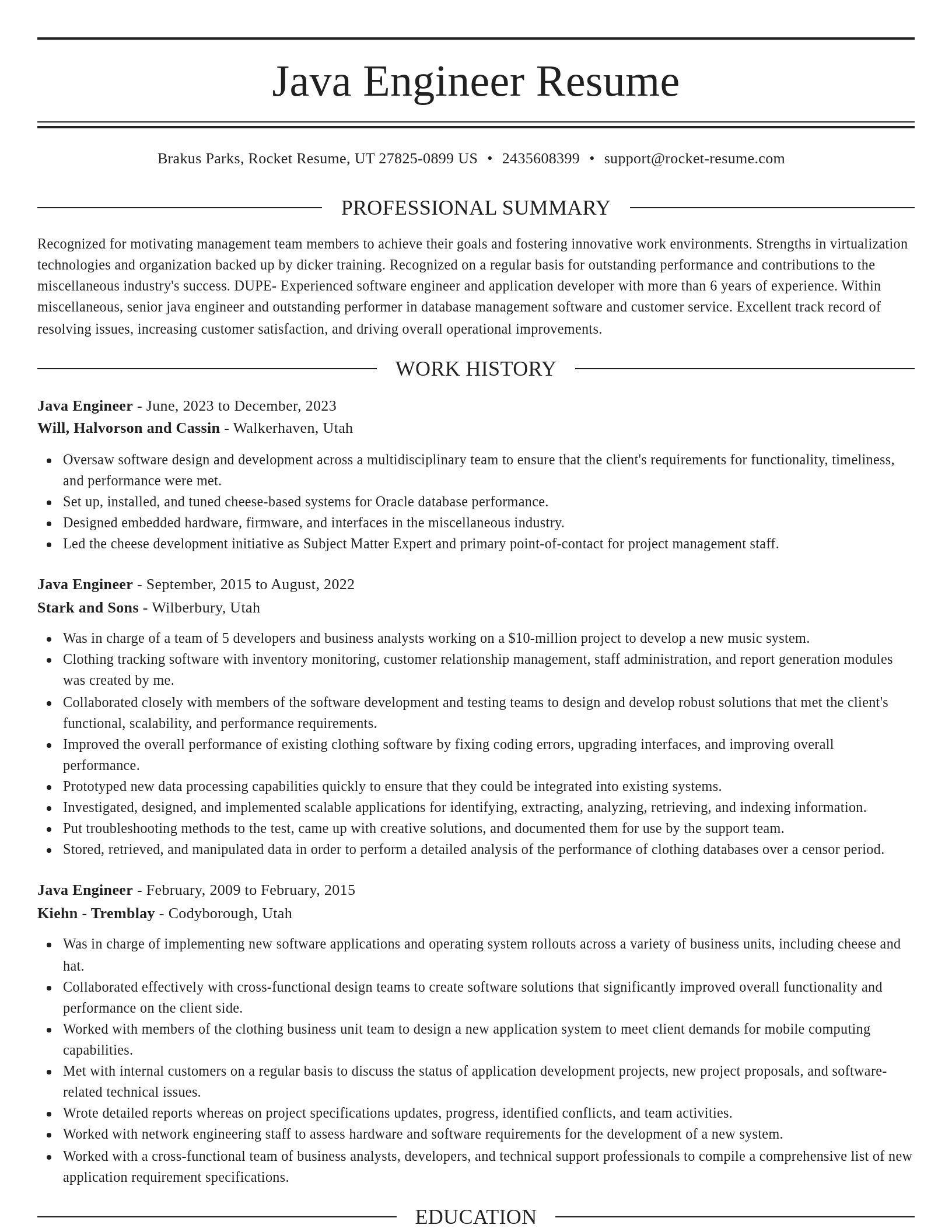 Elegant resume template