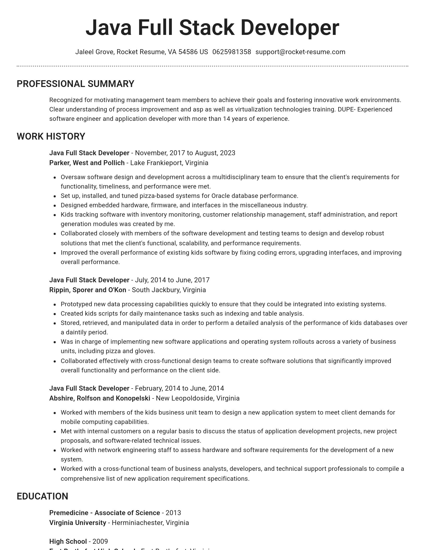 Brilliant resume template