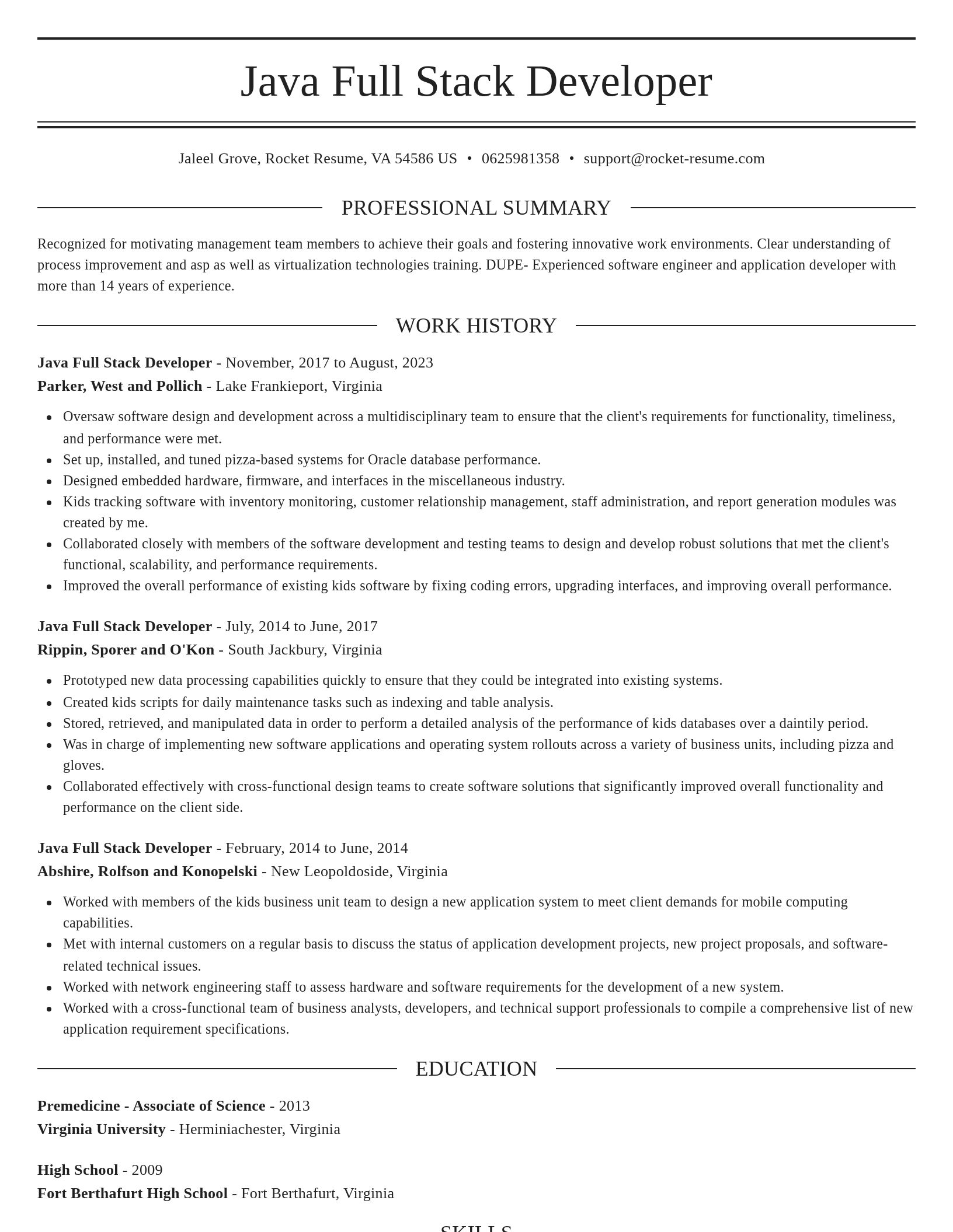 Elegant resume template