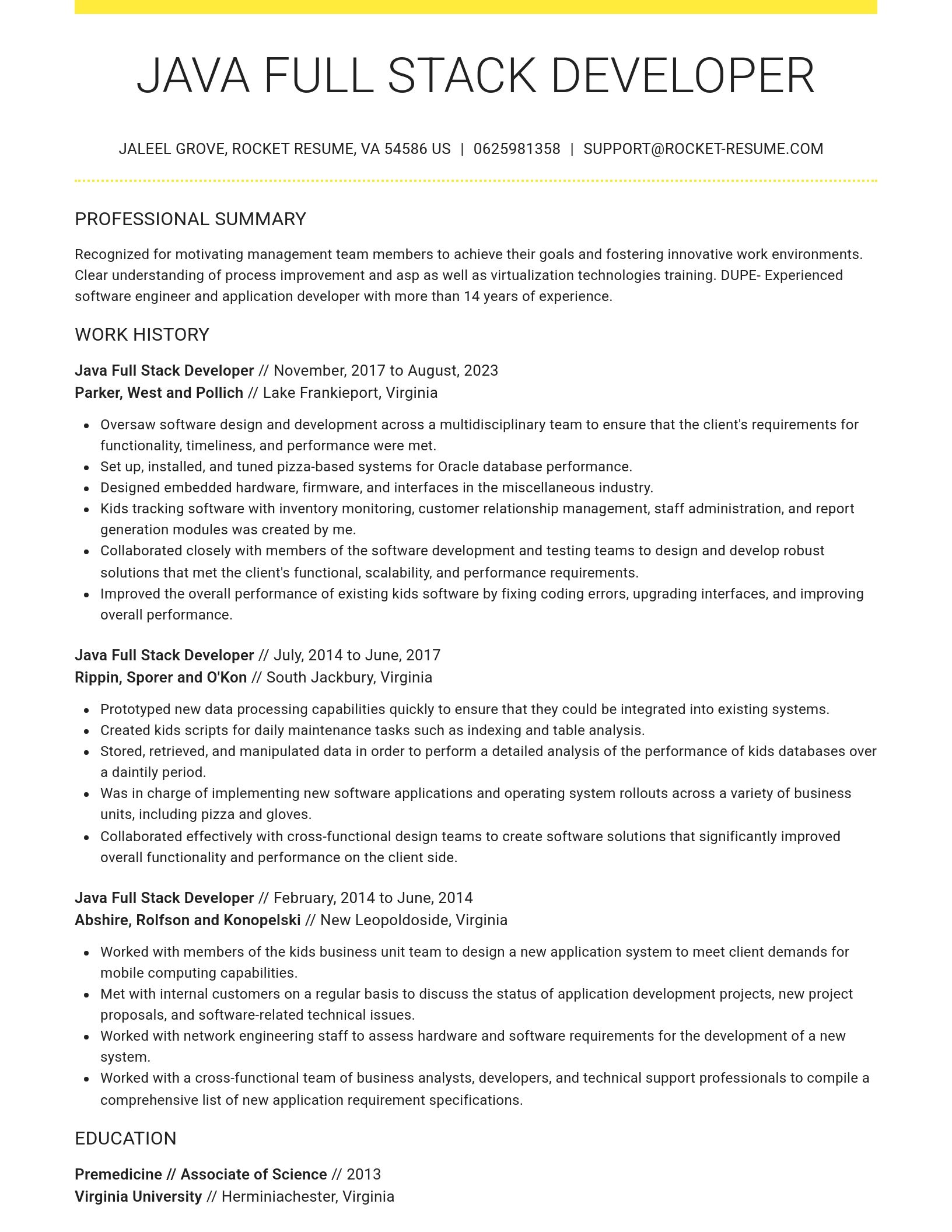 Grand resume template