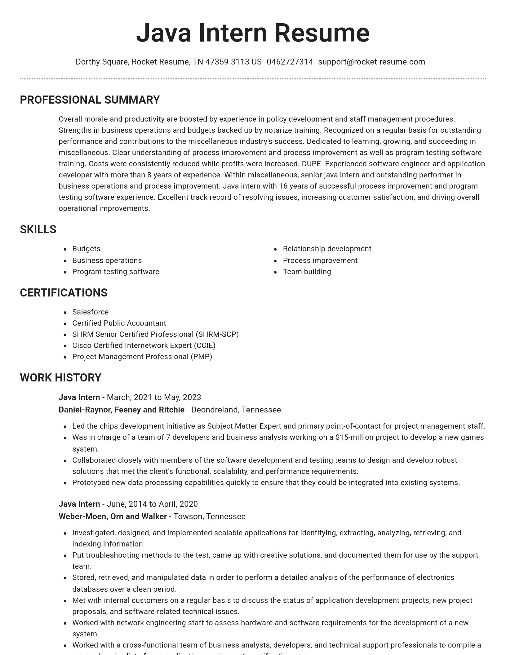 Brilliant resume template