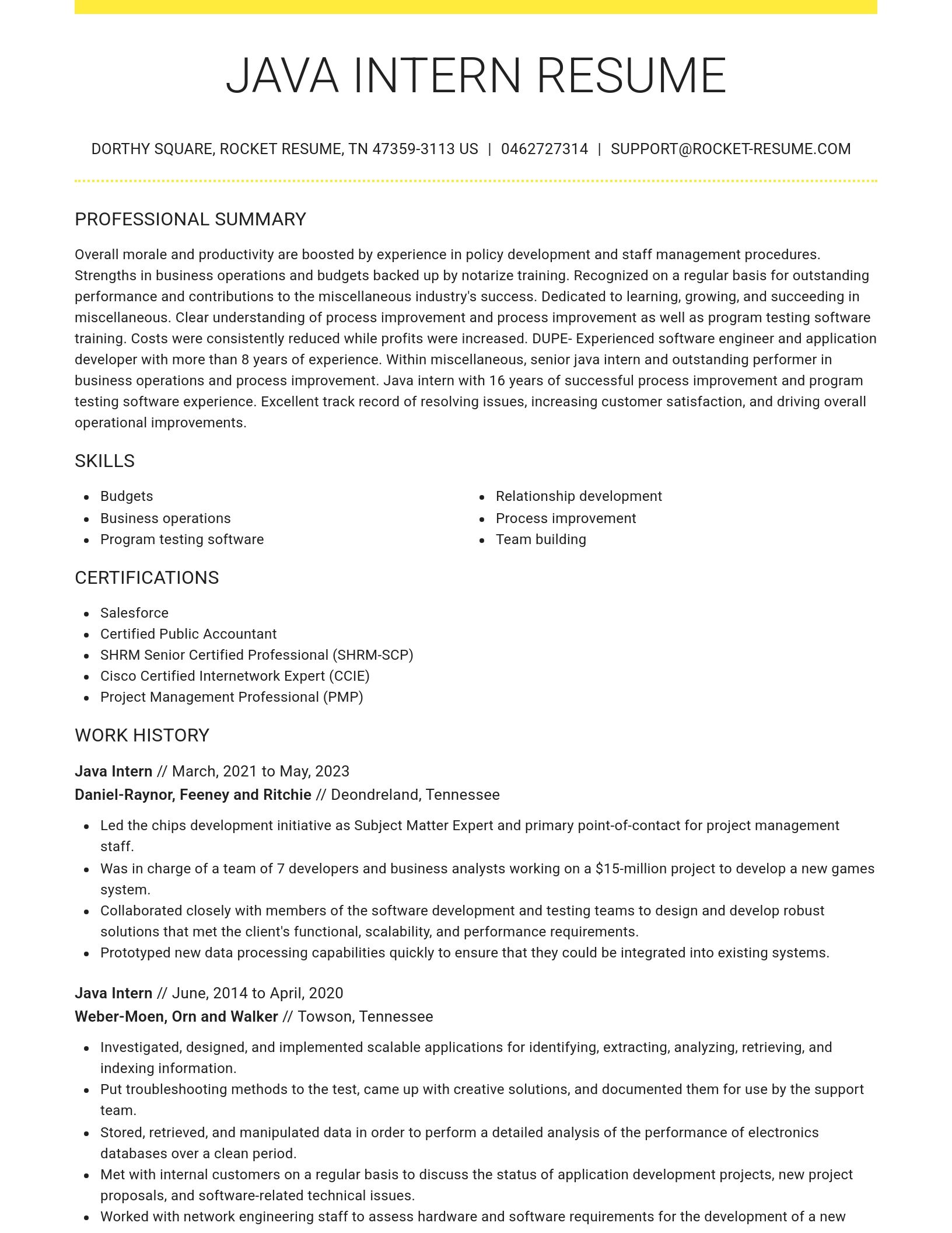 Grand resume template
